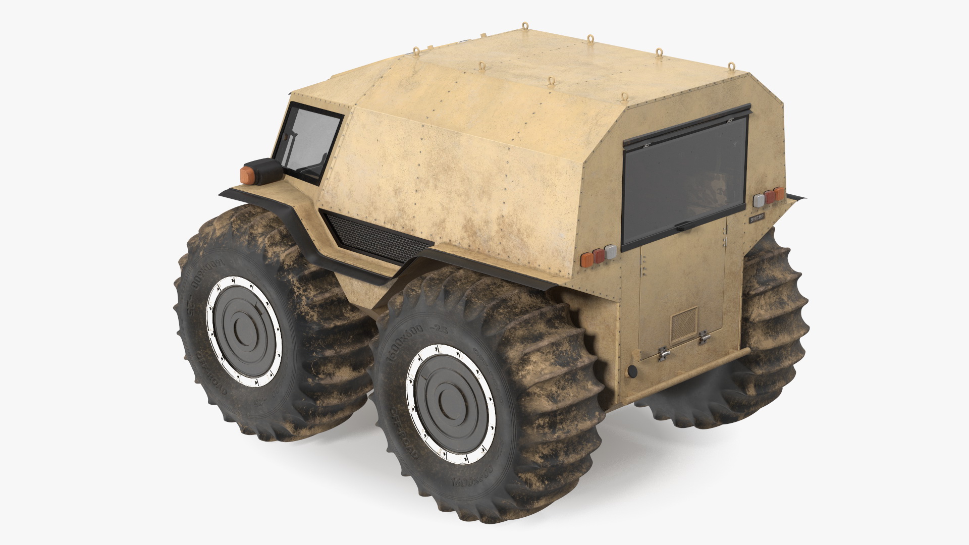 Dirt Off Road Sherp ATV Rigged for Cinema 4D 3D model