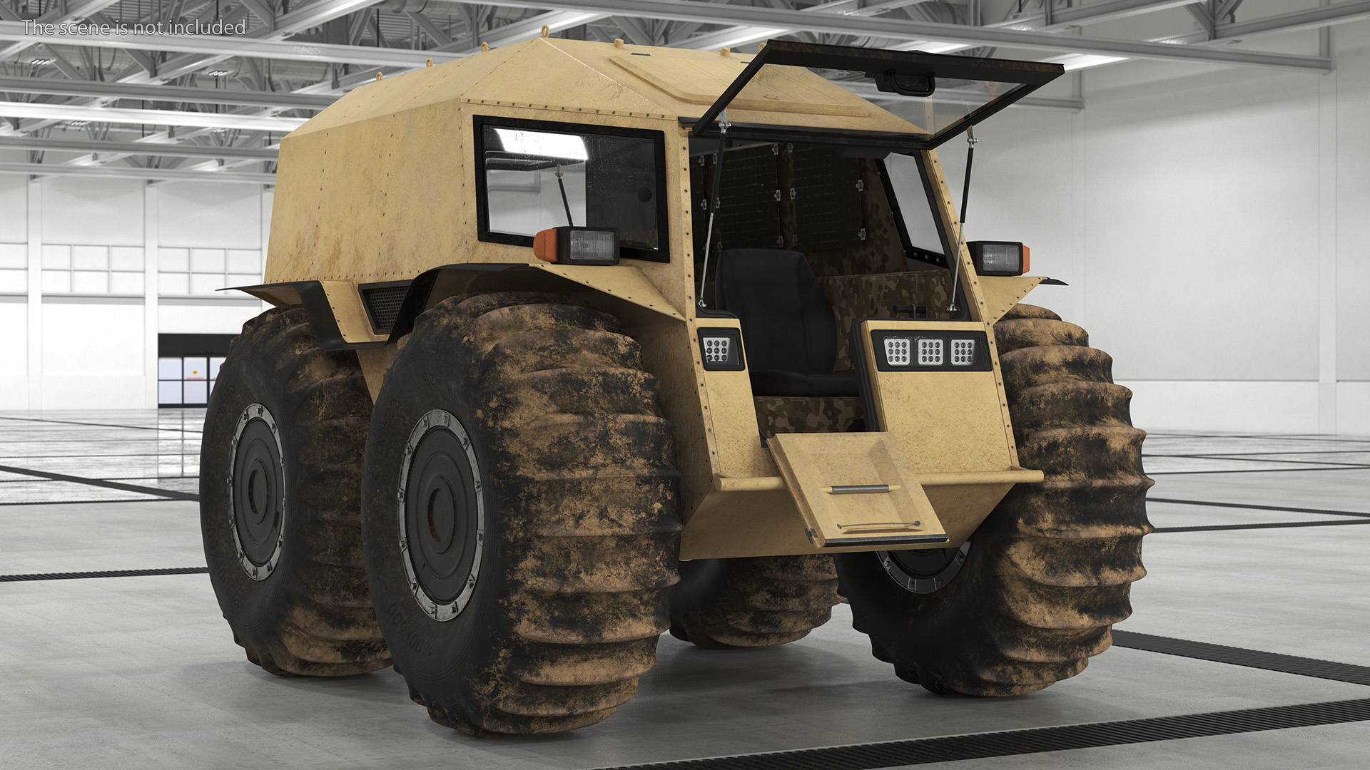Dirt Off Road Sherp ATV Rigged for Cinema 4D 3D model