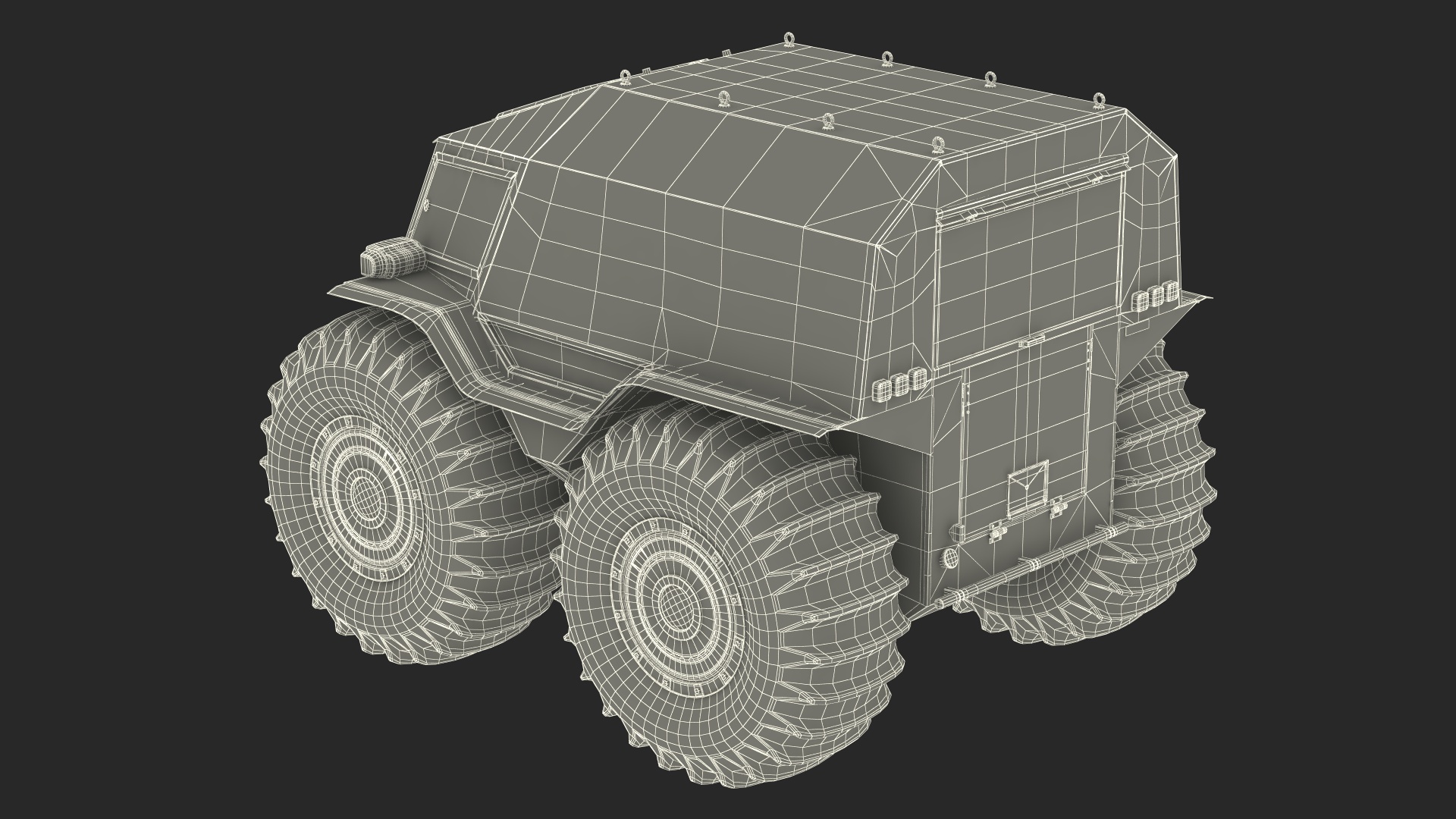 Dirt Off Road Sherp ATV Rigged for Cinema 4D 3D model
