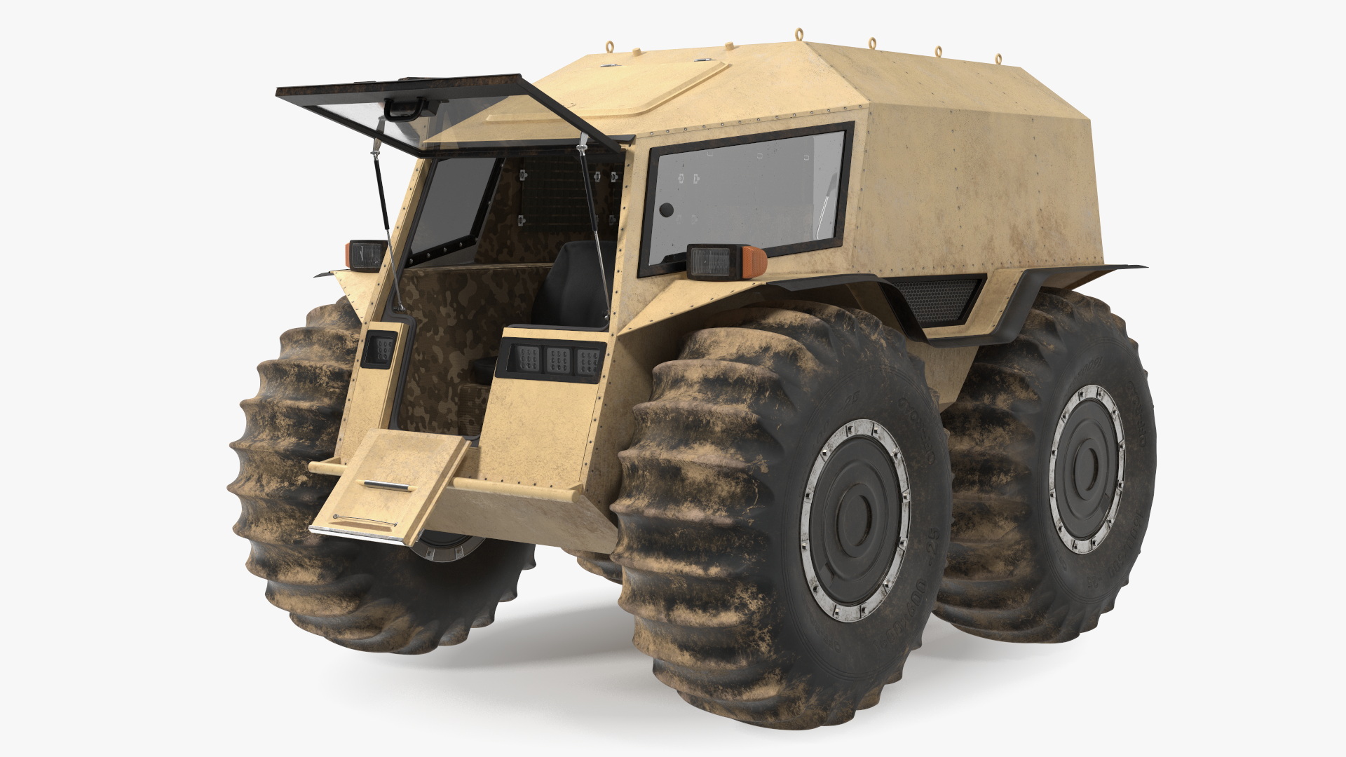 Dirt Off Road Sherp ATV Rigged for Cinema 4D 3D model