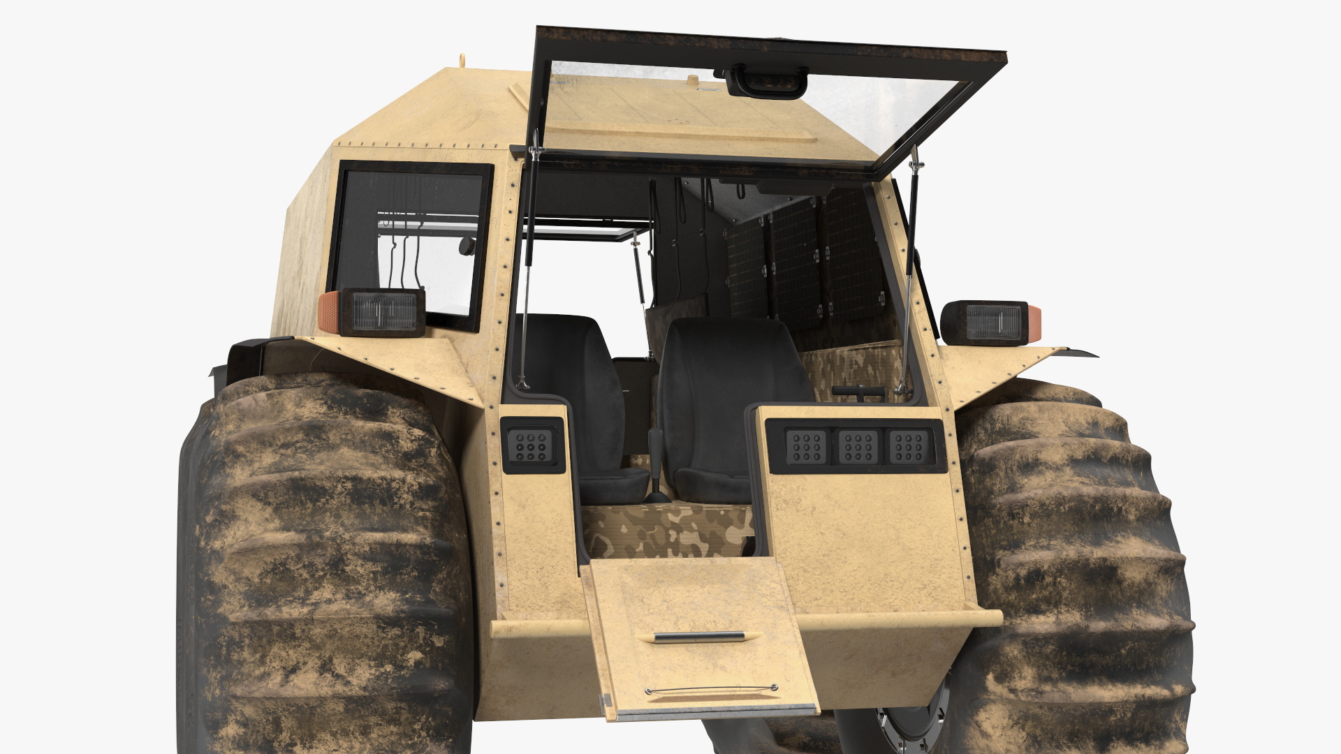 Dirt Off Road Sherp ATV Rigged for Cinema 4D 3D model