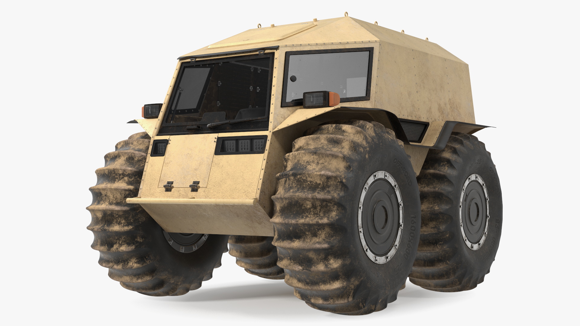 Dirt Off Road Sherp ATV Rigged for Cinema 4D 3D model