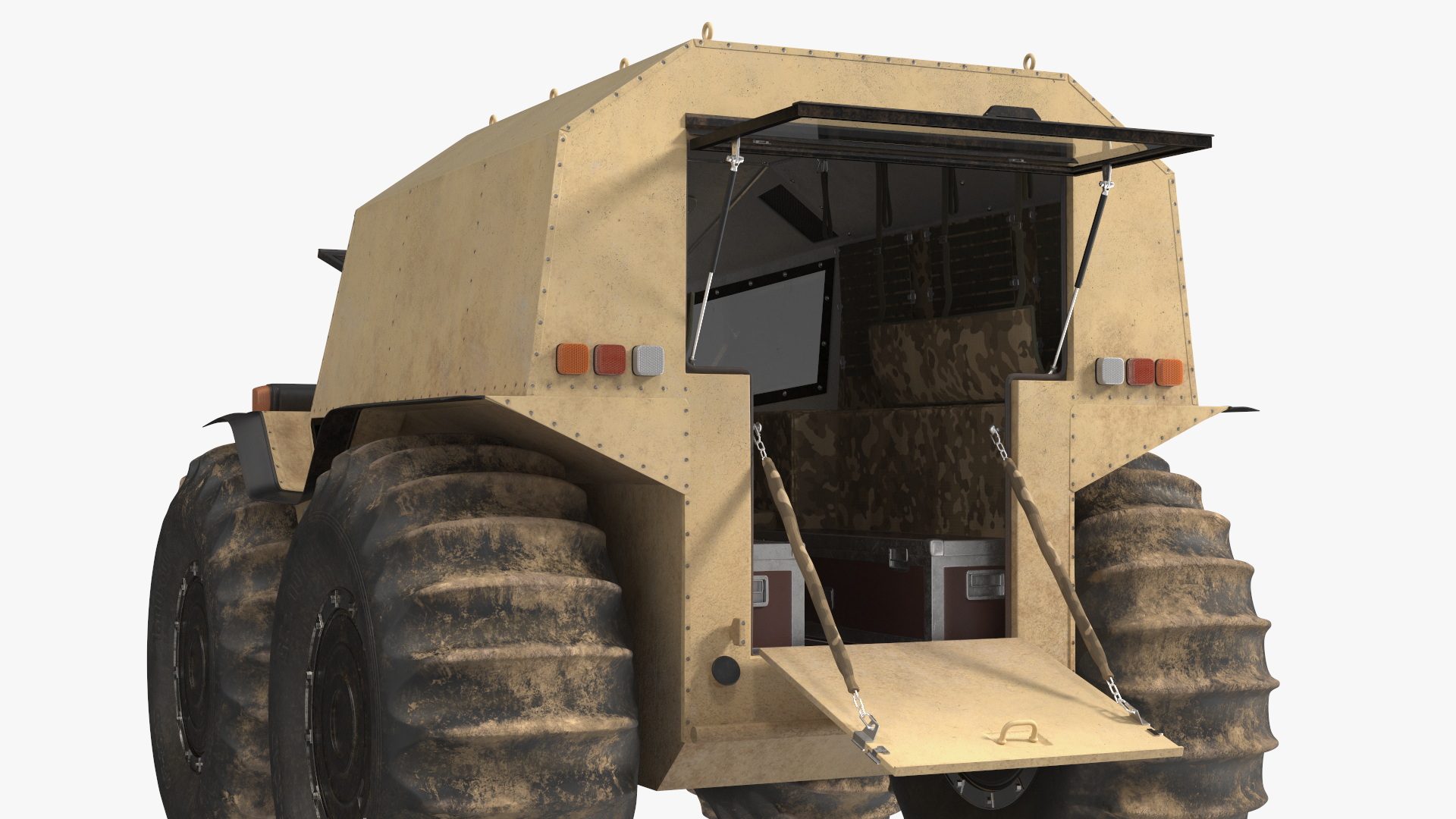 Dirt Off Road Sherp ATV Rigged for Cinema 4D 3D model