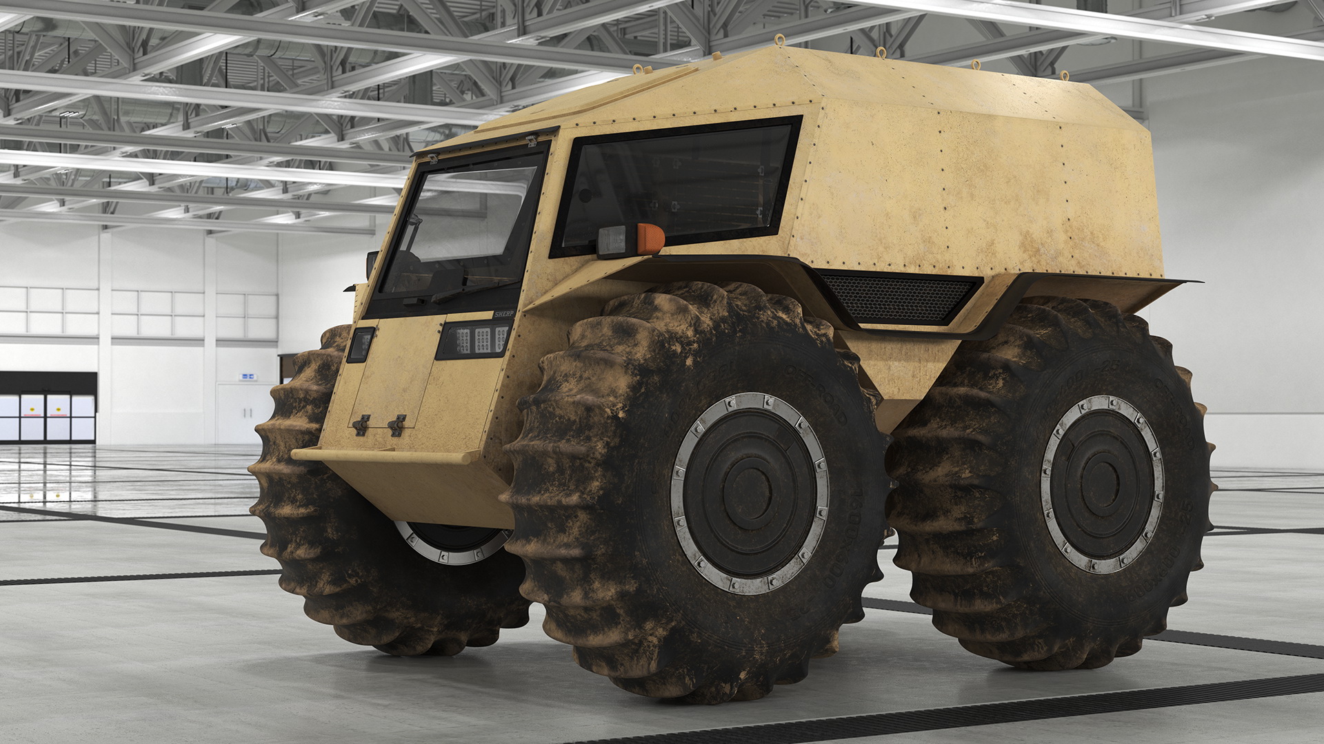Dirt Off Road Sherp ATV Rigged for Cinema 4D 3D model