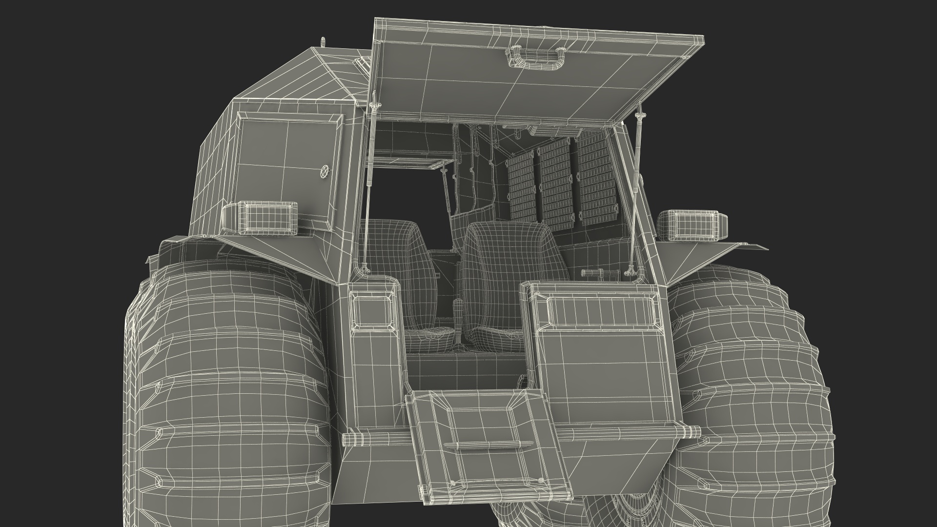 Dirt Off Road Sherp ATV Rigged for Cinema 4D 3D model