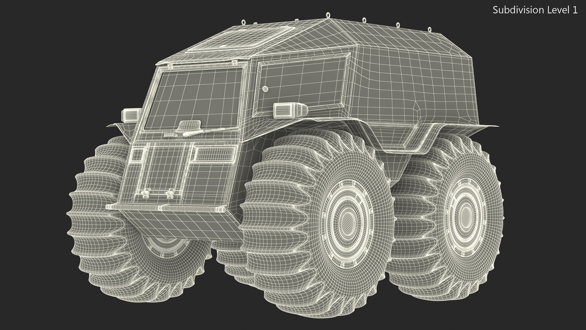 Dirt Off Road Sherp ATV Rigged for Cinema 4D 3D model