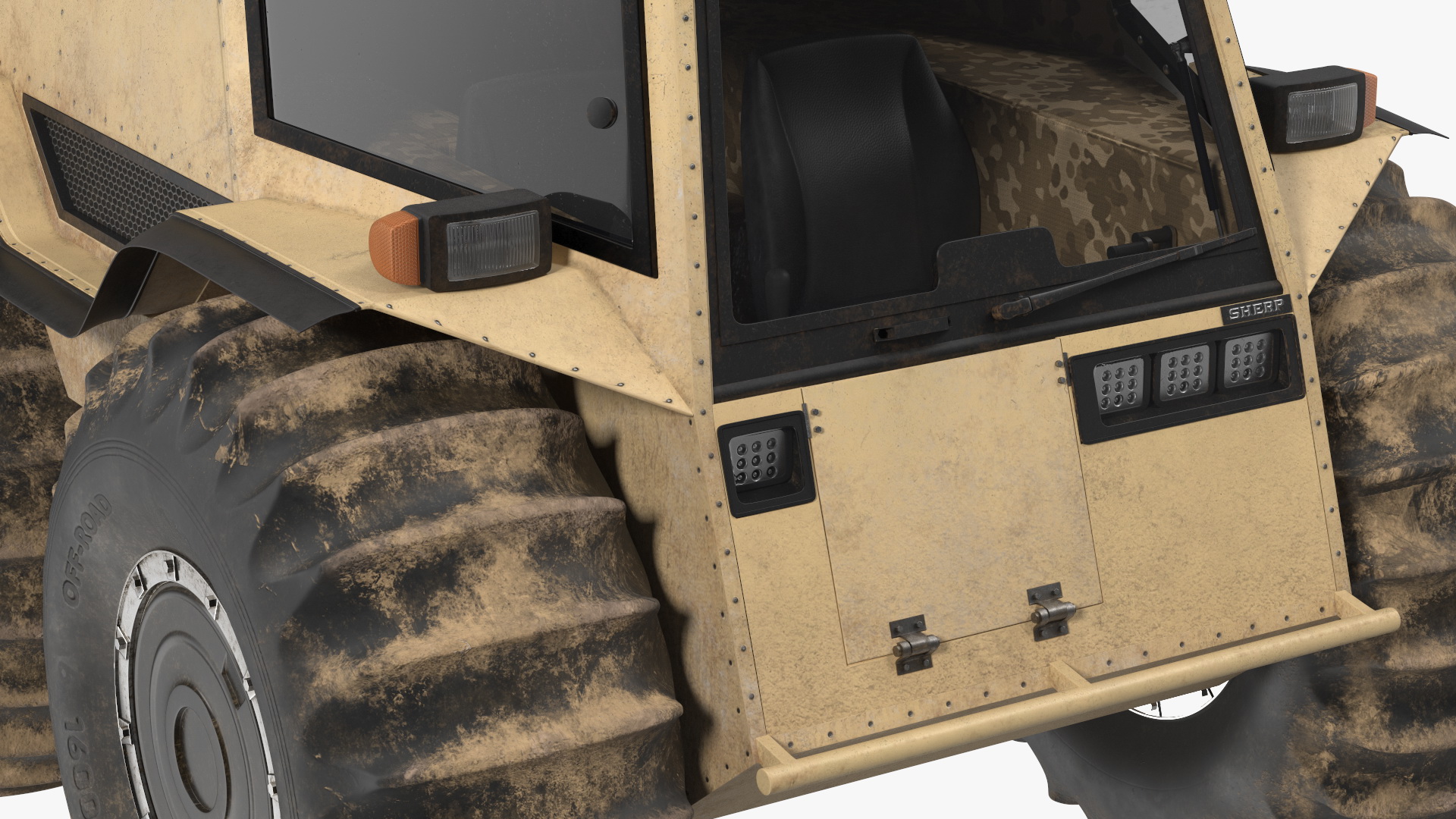 Dirt Off Road Sherp ATV Rigged for Cinema 4D 3D model