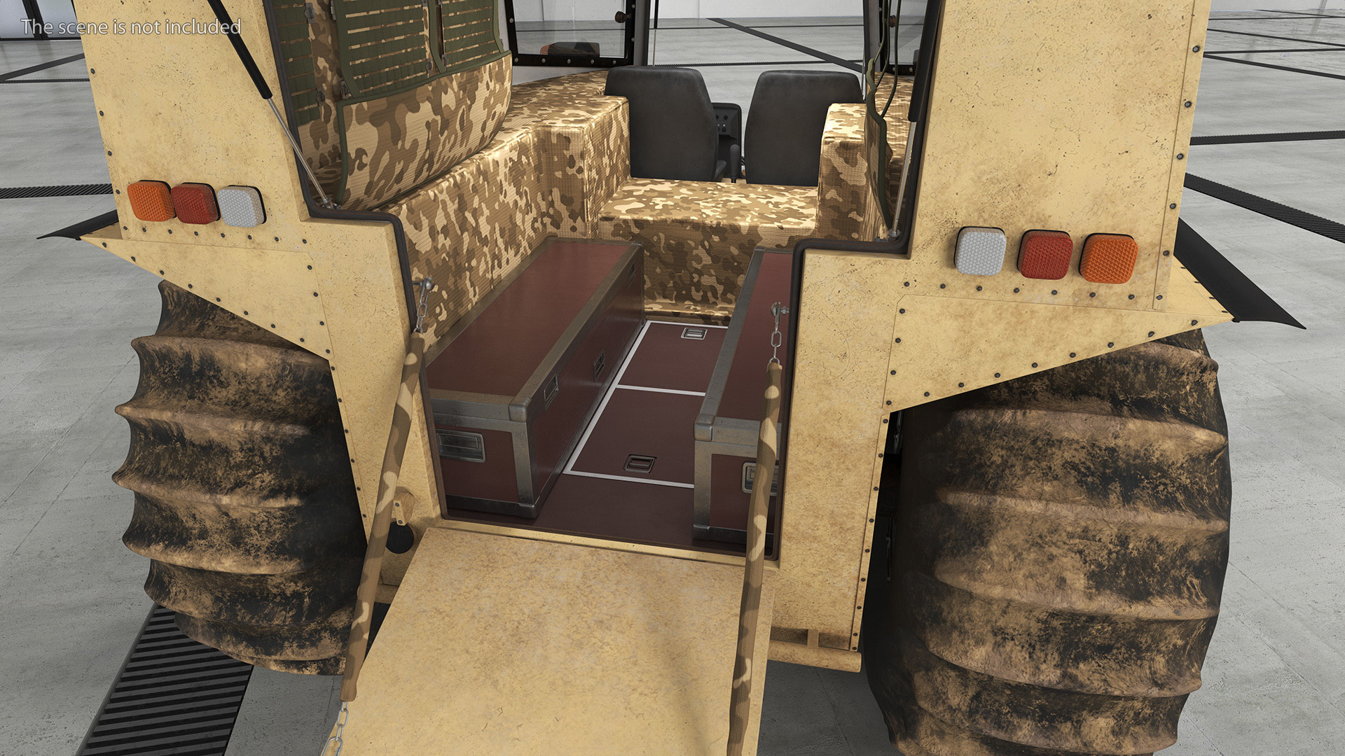 Dirt Off Road Sherp ATV Rigged for Cinema 4D 3D model