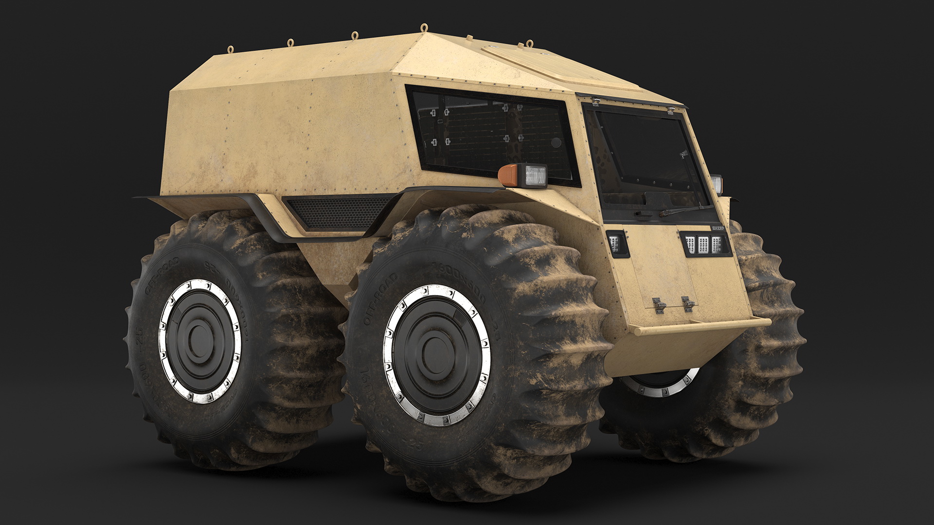 Dirt Off Road Sherp ATV Rigged for Cinema 4D 3D model