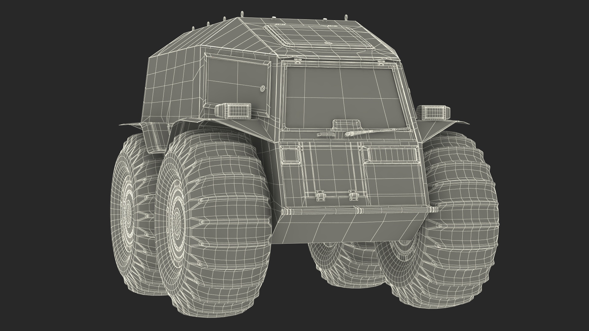 Dirt Off Road Sherp ATV Rigged for Cinema 4D 3D model
