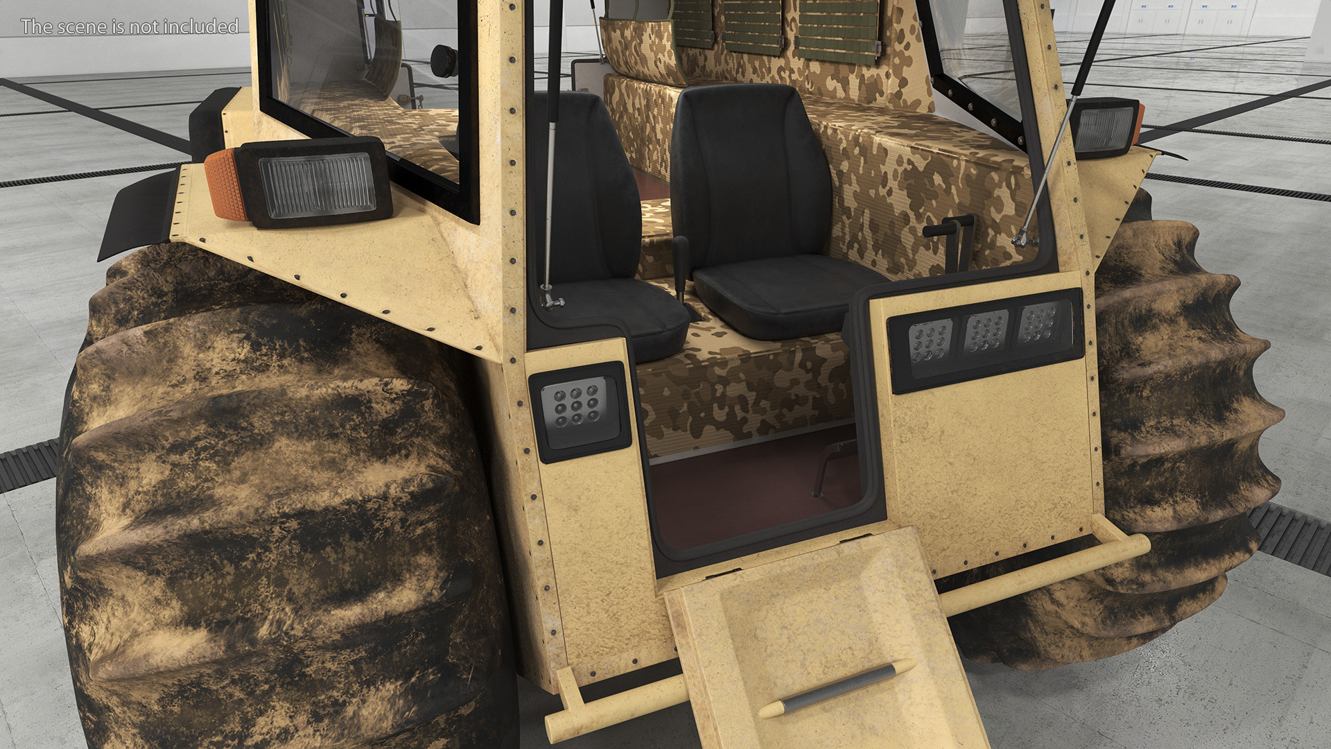 Dirt Off Road Sherp ATV Rigged for Cinema 4D 3D model