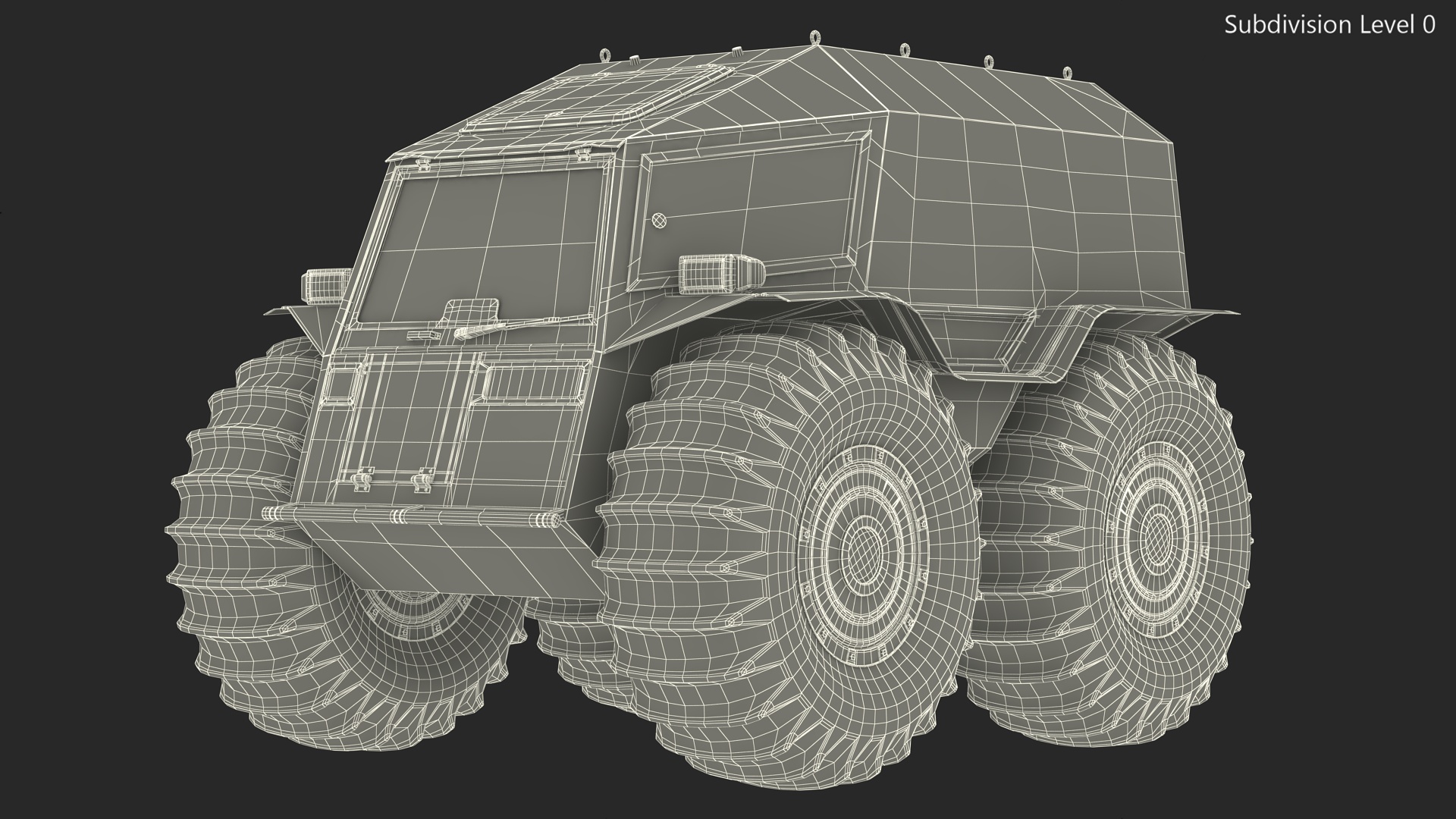 Dirt Off Road Sherp ATV Rigged for Cinema 4D 3D model