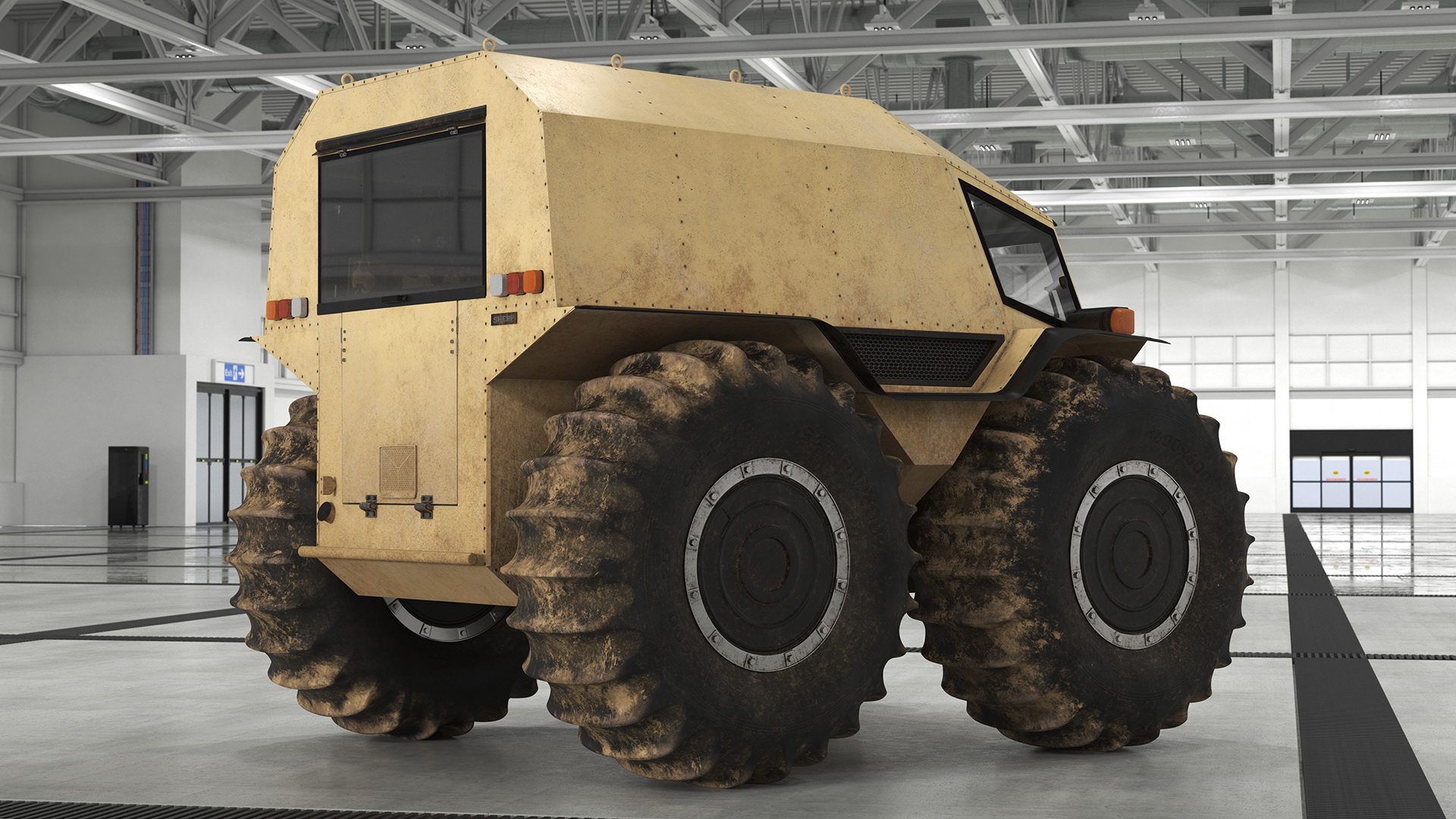 Dirt Off Road Sherp ATV Rigged for Cinema 4D 3D model