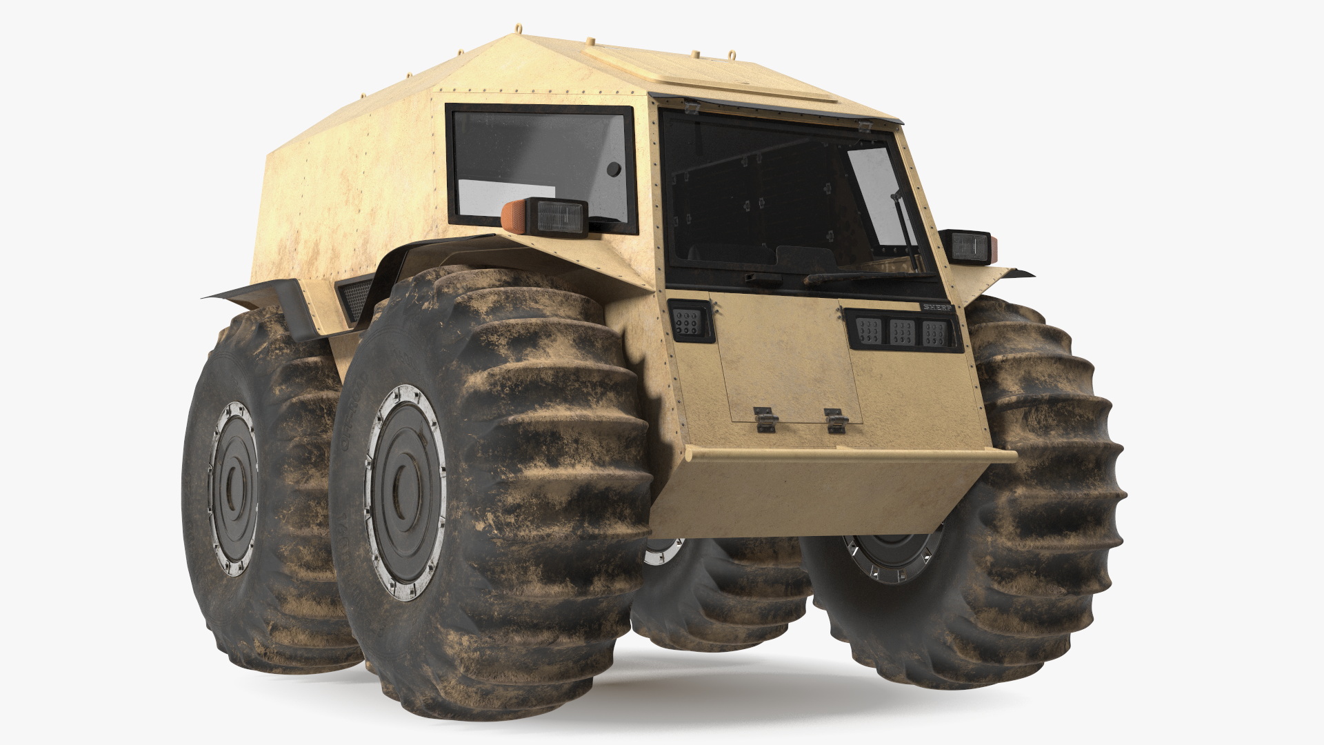 Dirt Off Road Sherp ATV Rigged for Cinema 4D 3D model