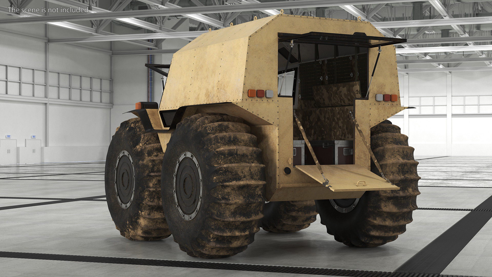 Dirt Off Road Sherp ATV Rigged for Cinema 4D 3D model