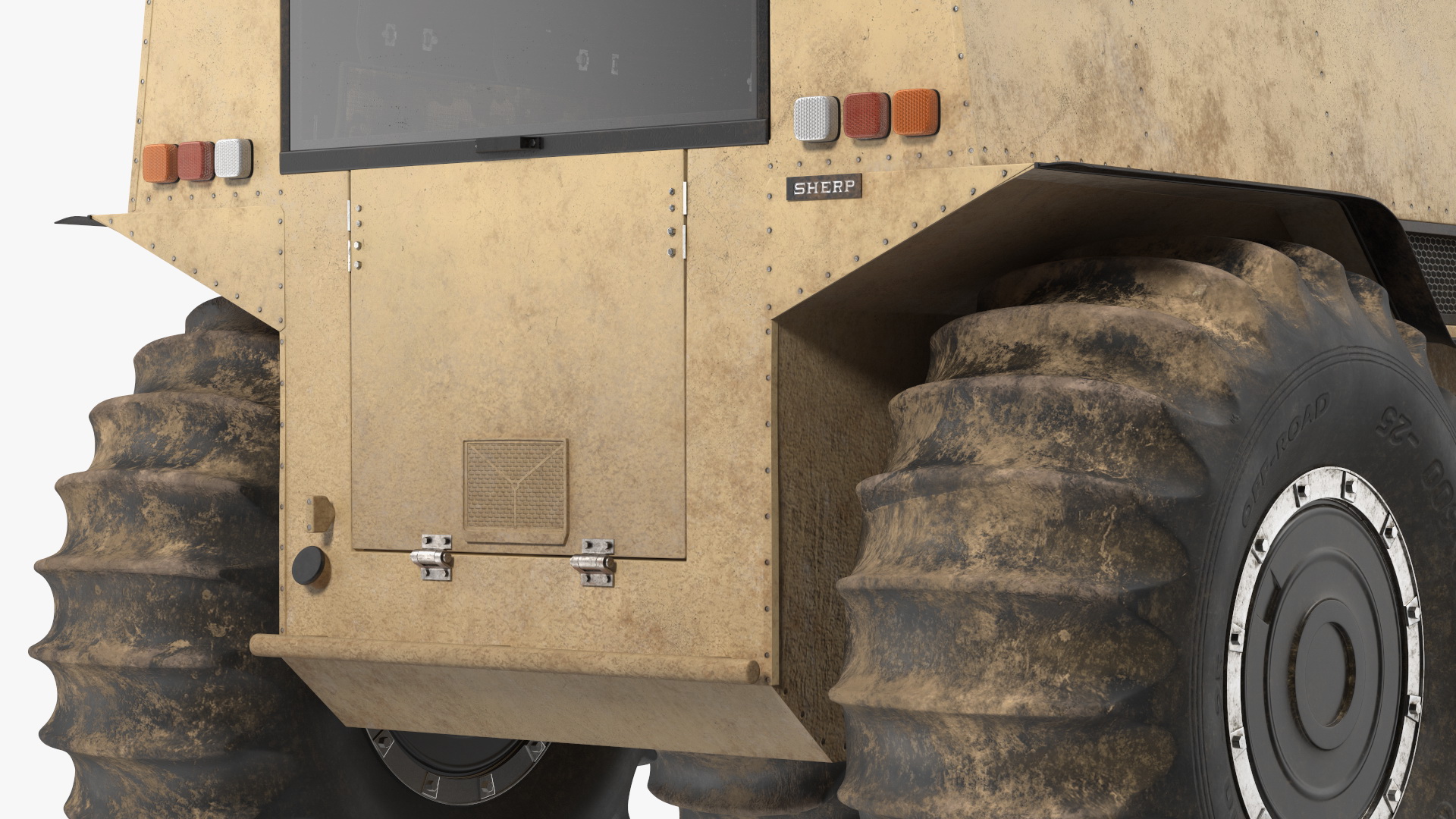 Dirt Off Road Sherp ATV Rigged for Cinema 4D 3D model