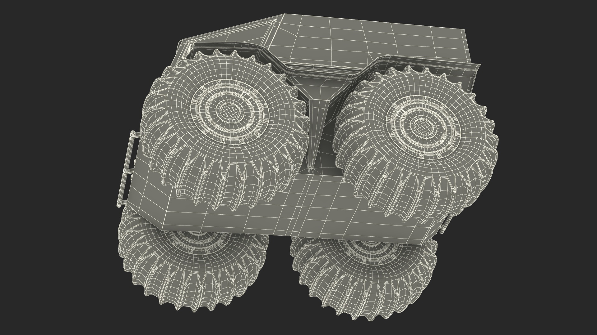 Dirt Off Road Sherp ATV Rigged for Cinema 4D 3D model