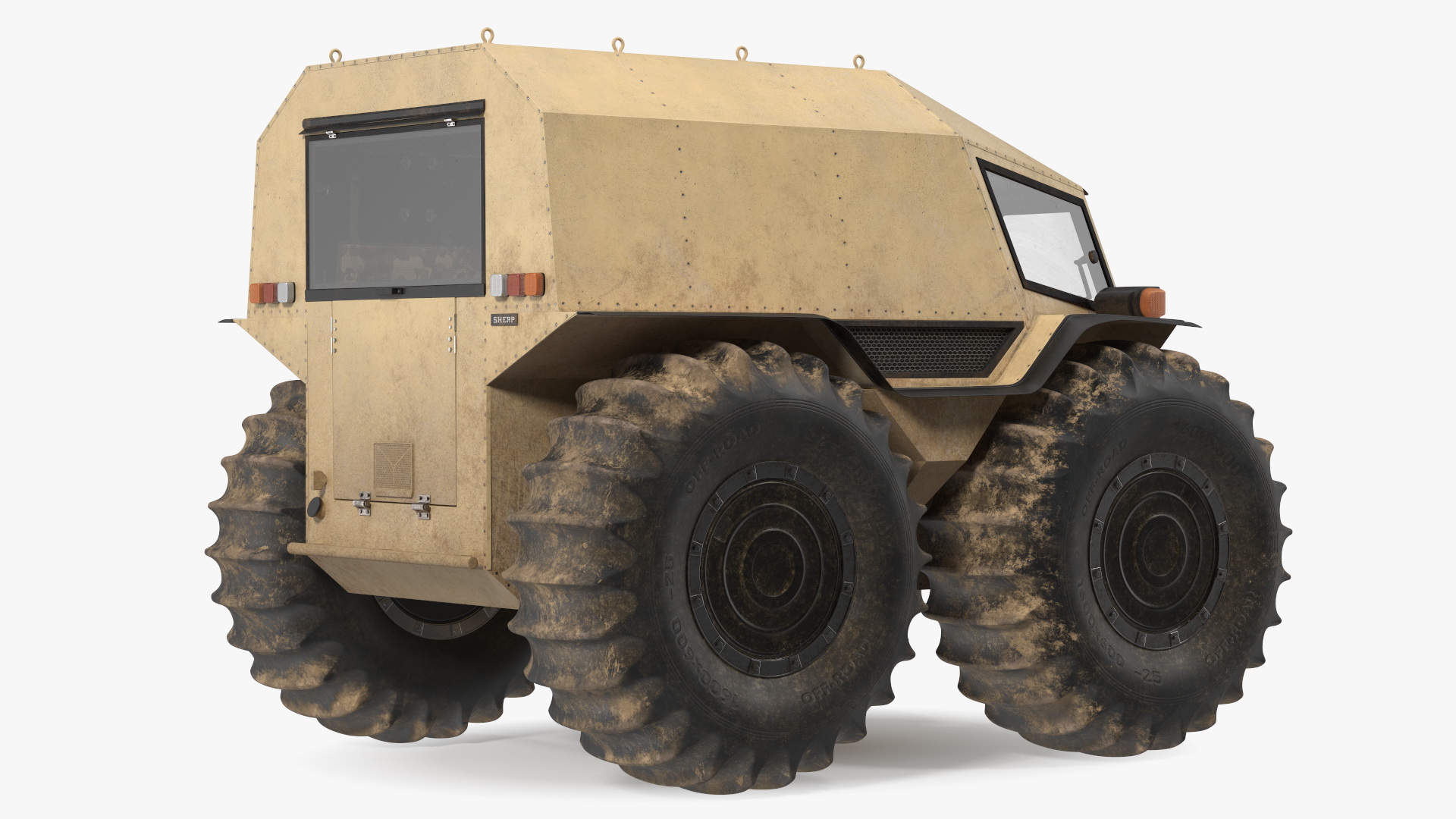 Dirt Off Road Sherp ATV Rigged for Cinema 4D 3D model