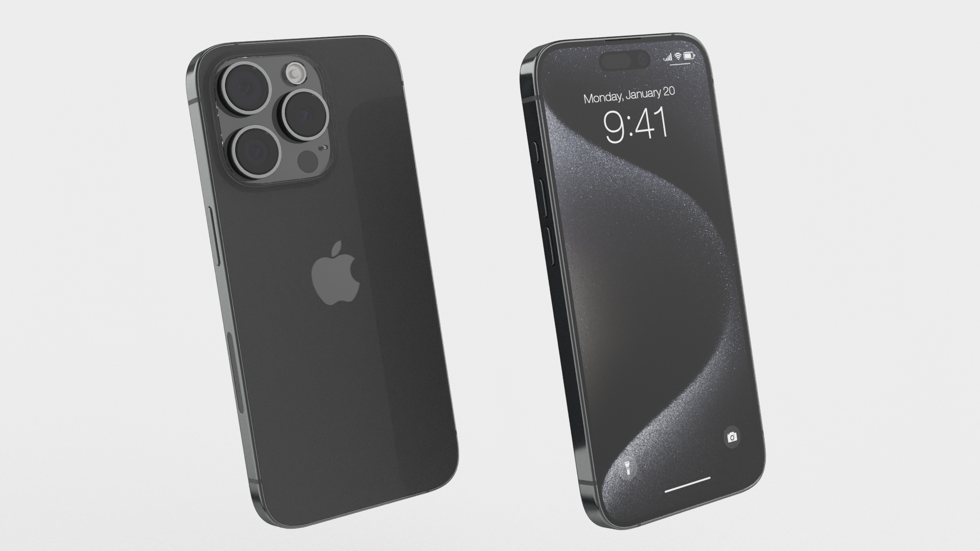 Apple IPhone 15 Pro Black with Box 3D model