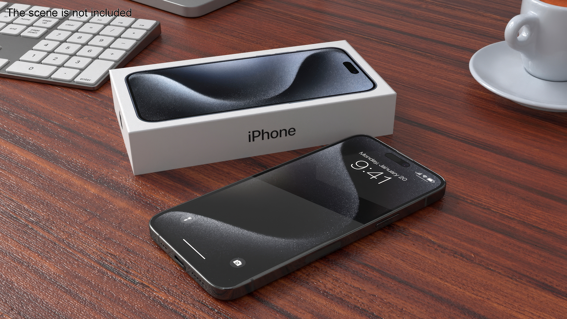 Apple IPhone 15 Pro Black with Box 3D model
