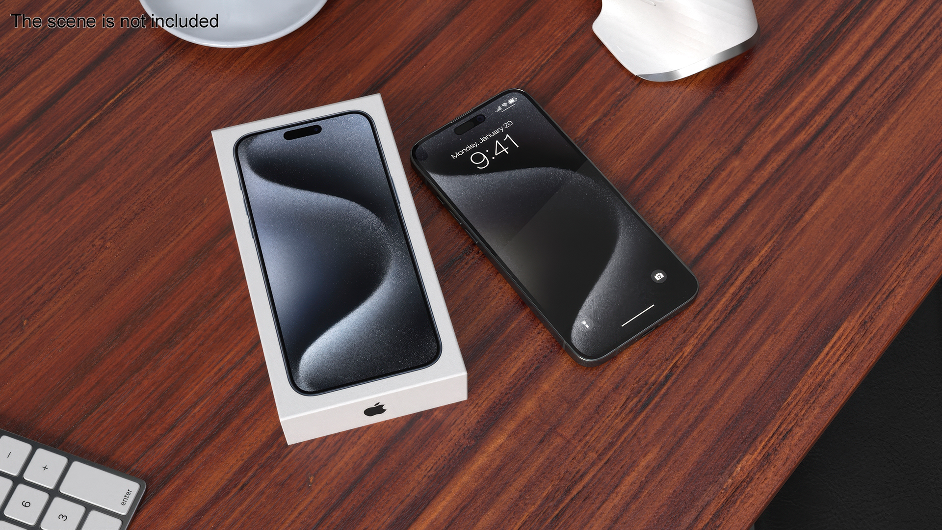Apple IPhone 15 Pro Black with Box 3D model