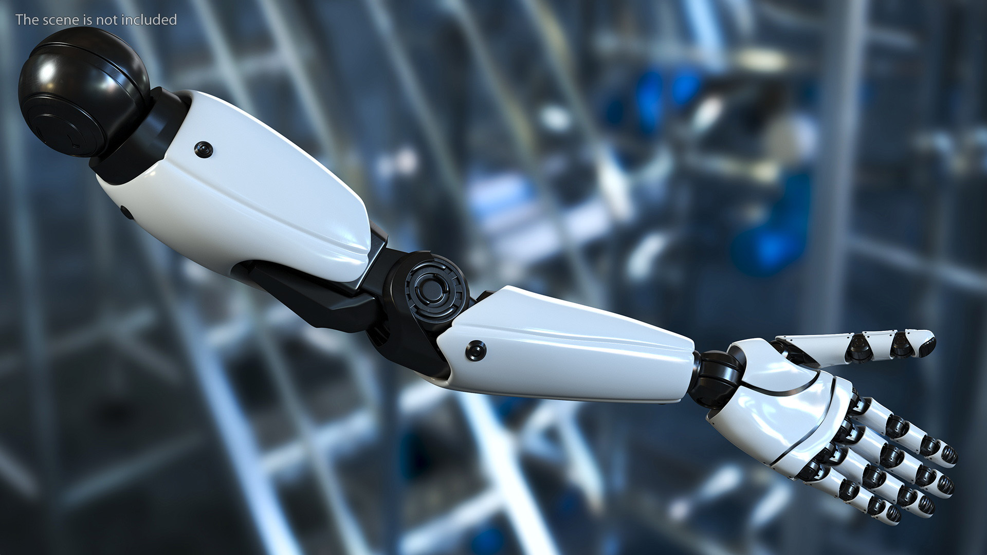 Sci Fi Robot Arm Rigged for Cinema 4D 3D