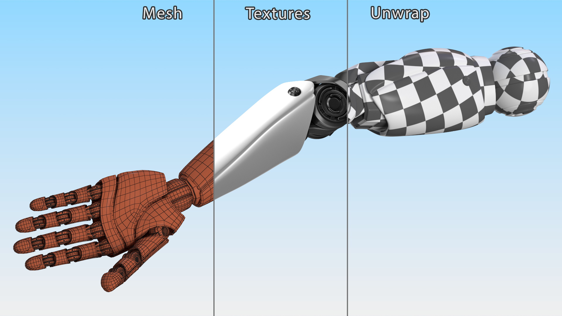 Sci Fi Robot Arm Rigged for Cinema 4D 3D