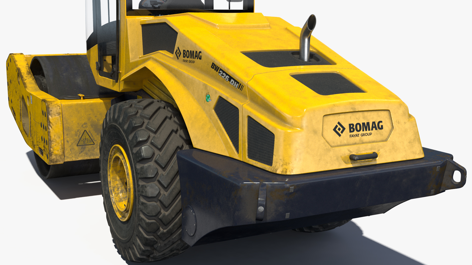 3D BOMAG BW226 DH5 Single Drum Compactor Dirty model