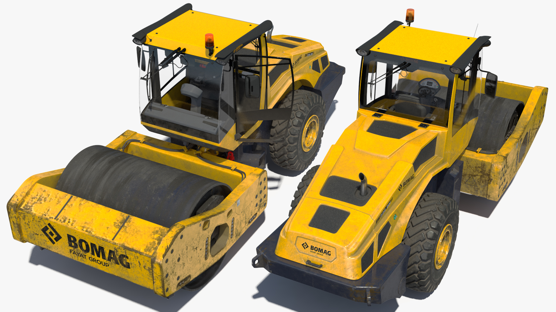 3D BOMAG BW226 DH5 Single Drum Compactor Dirty model