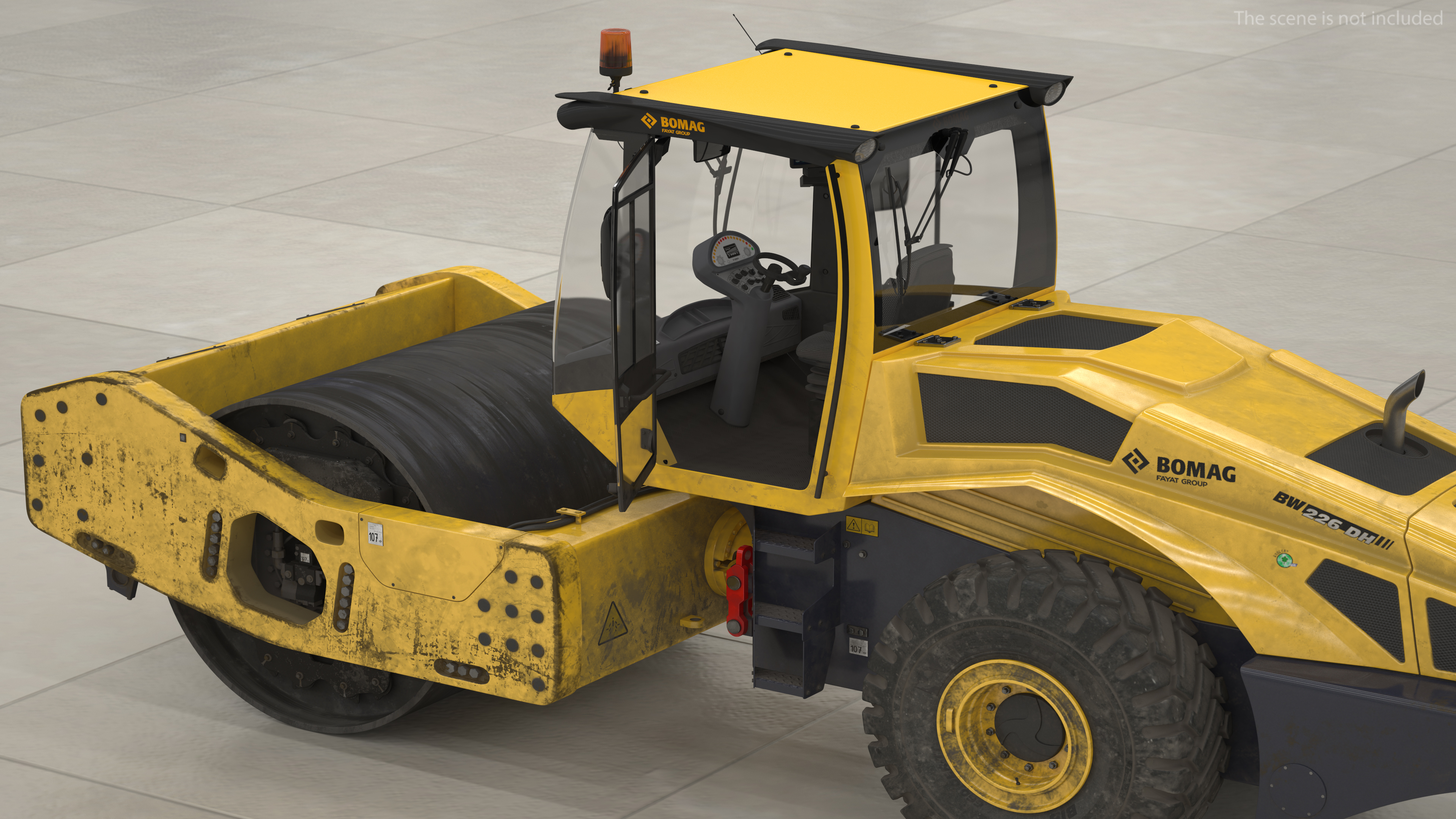 3D BOMAG BW226 DH5 Single Drum Compactor Dirty model