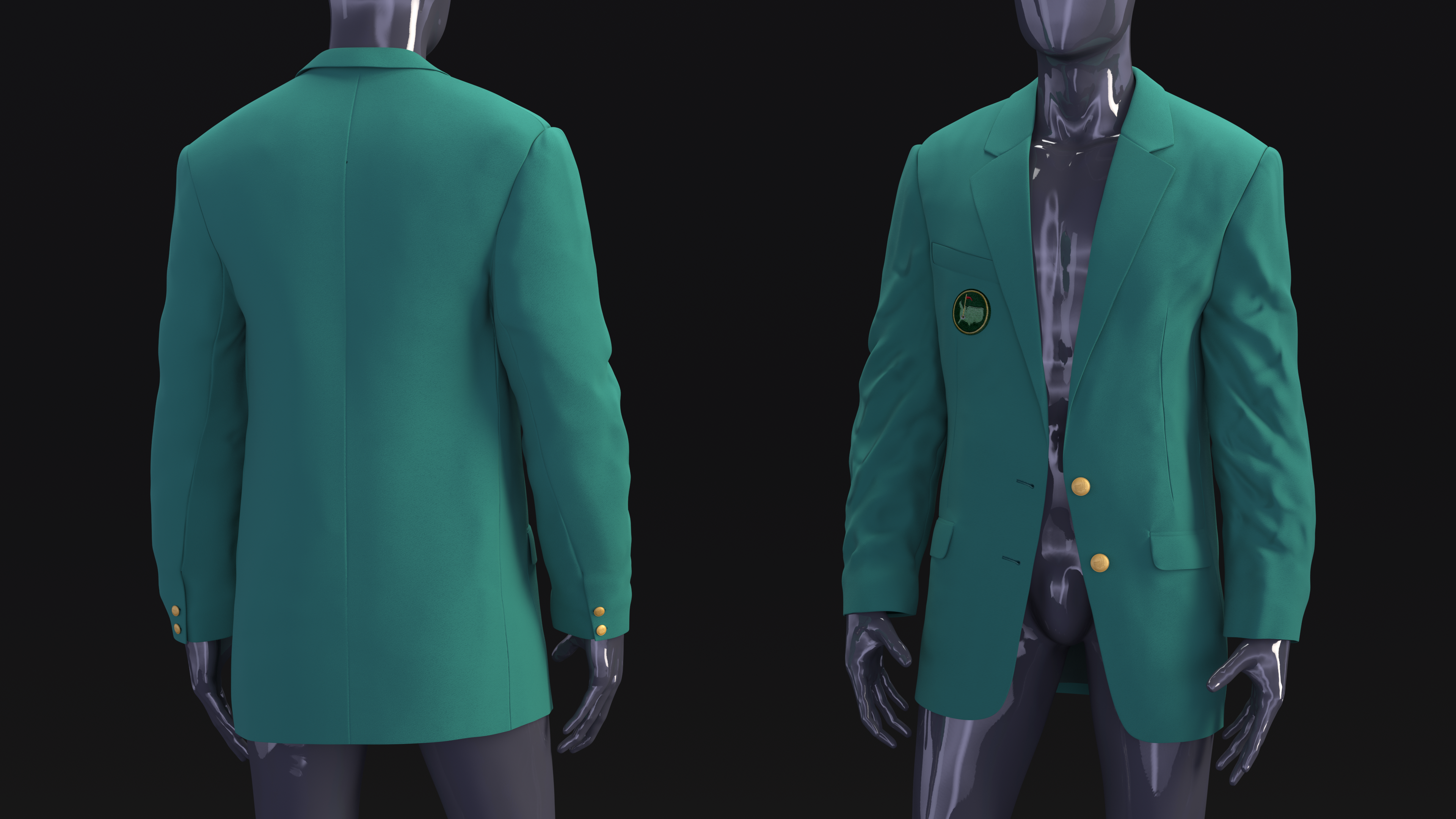 Golf Masters Green Jacket on Mannequin, view 4