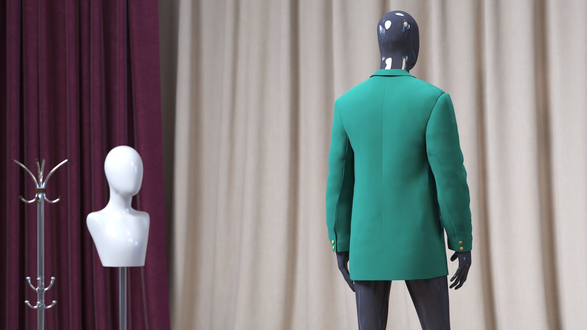Golf Masters Green Jacket on Mannequin, view 6