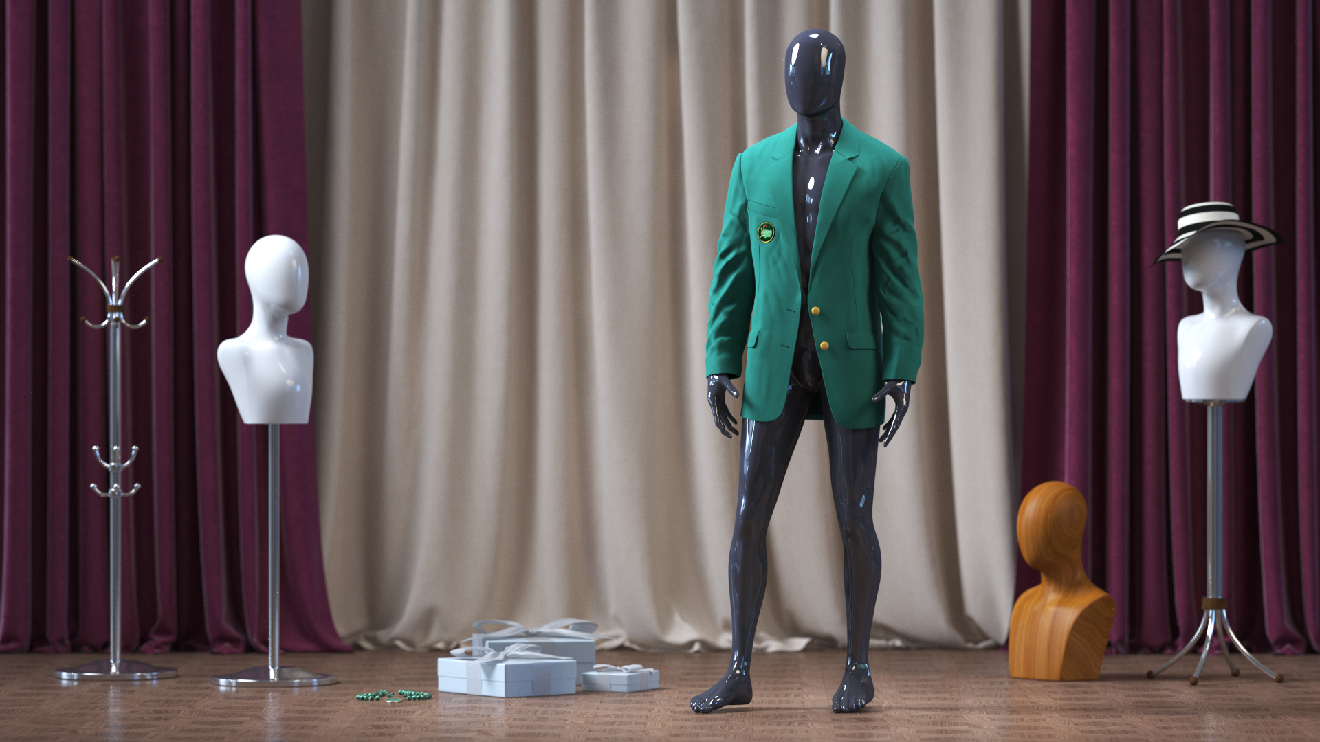 Golf Masters Green Jacket on Mannequin, view 12