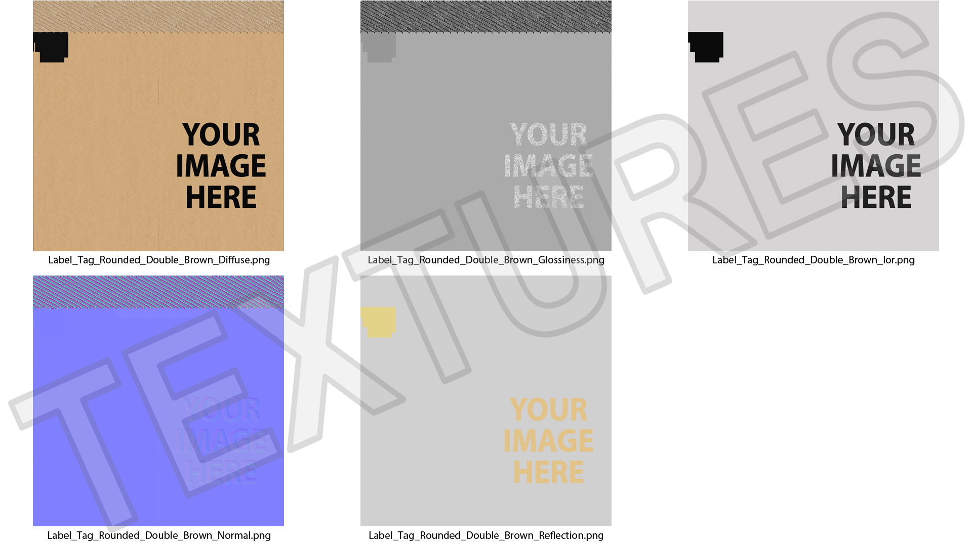 Label Tag Rounded Double 3D model