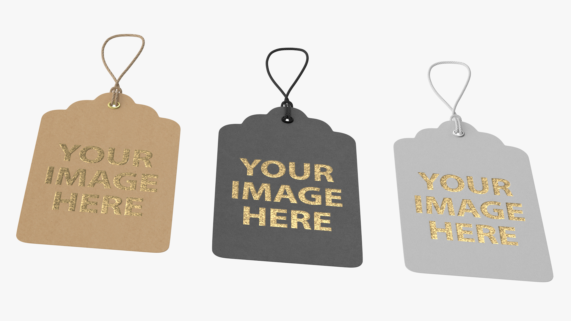 Label Tag Rounded Double 3D model
