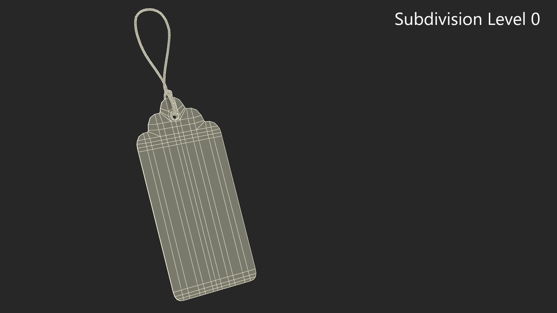 Label Tag Rounded Double 3D model