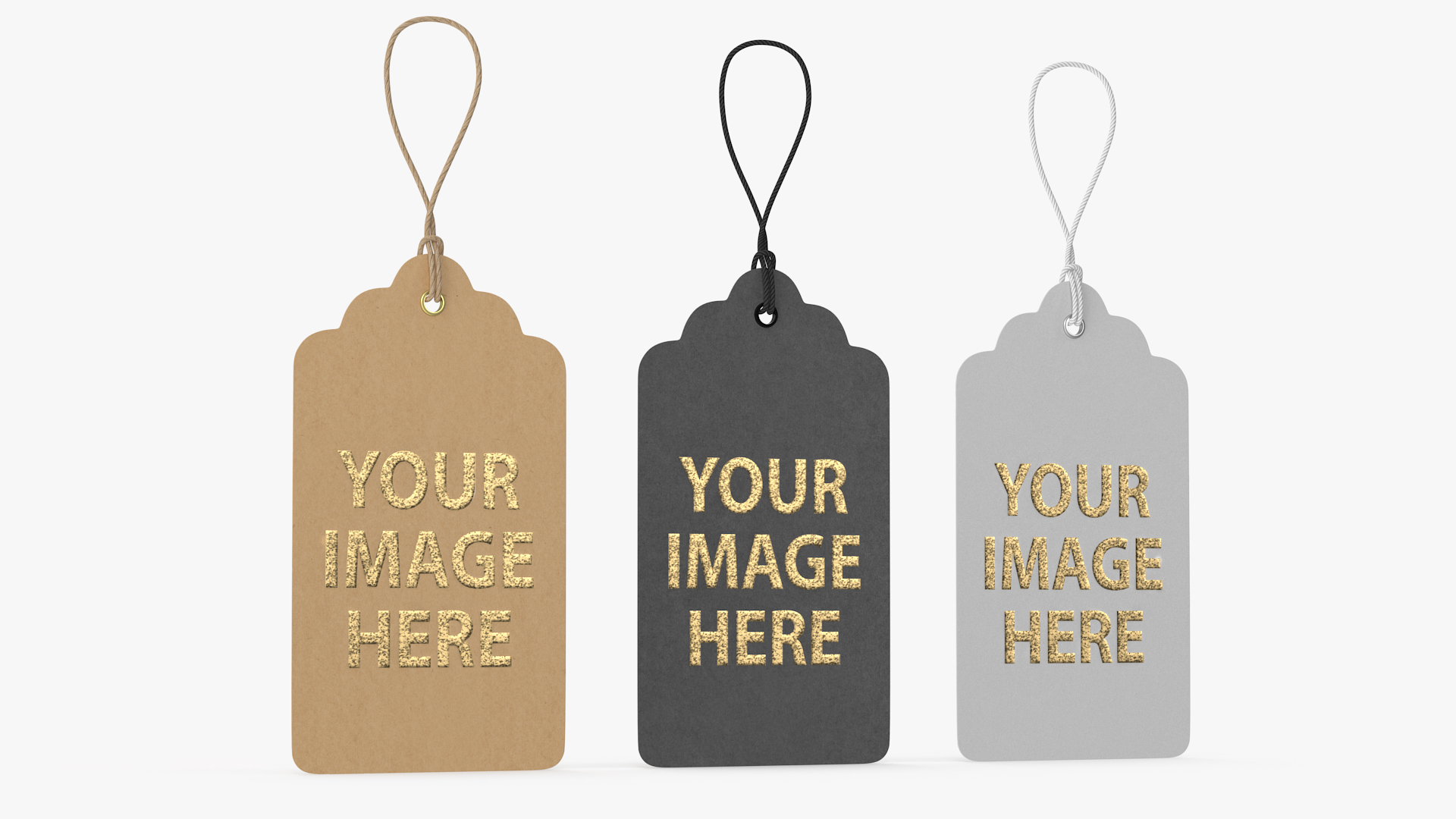 Label Tag Rounded Double 3D model