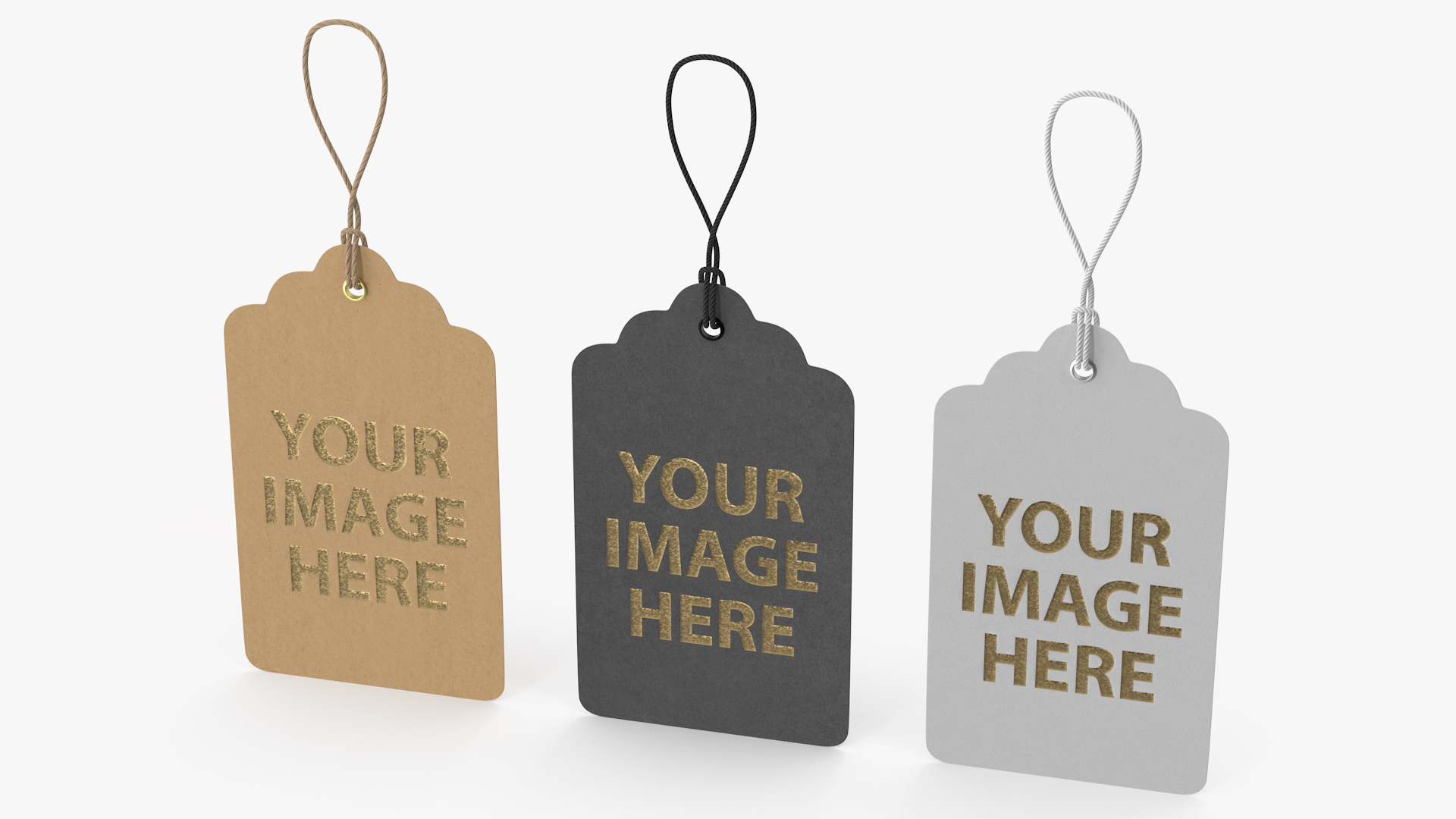 Label Tag Rounded Double 3D model