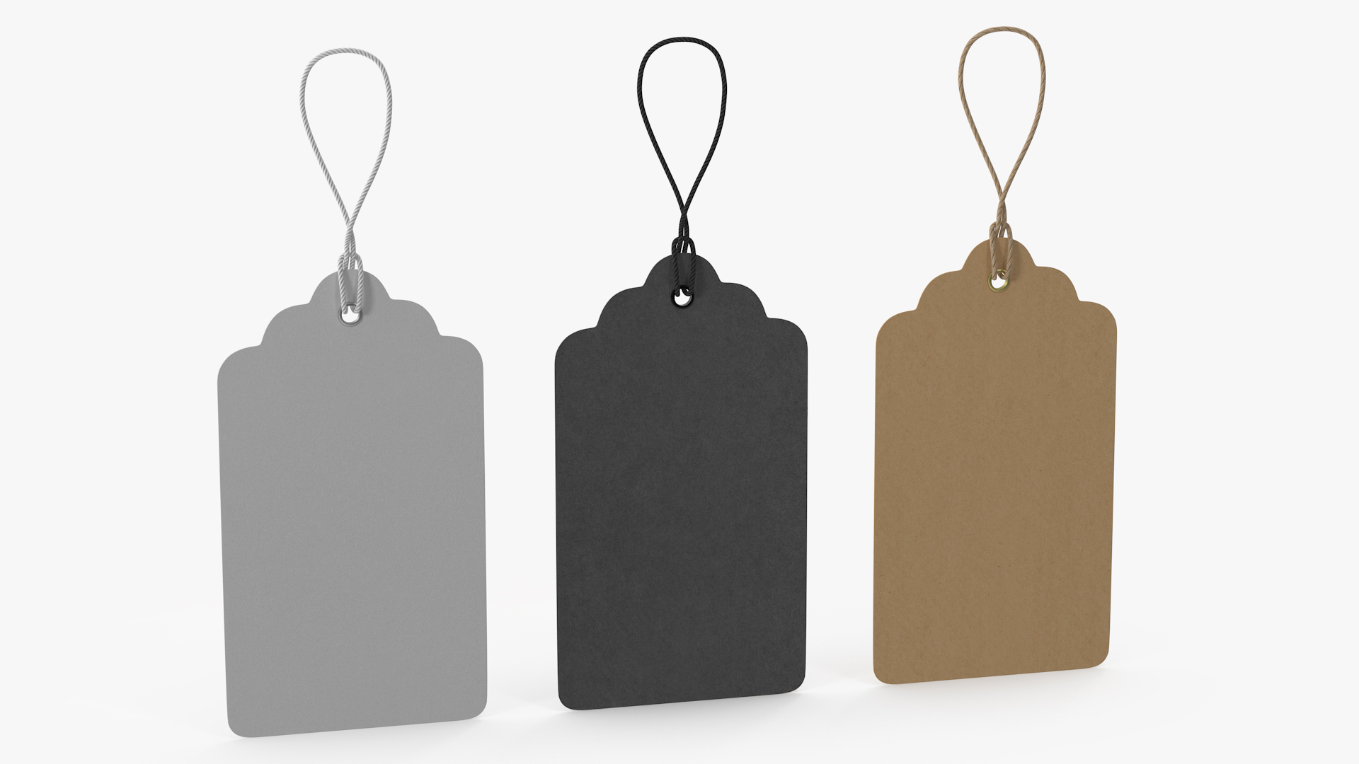 Label Tag Rounded Double 3D model
