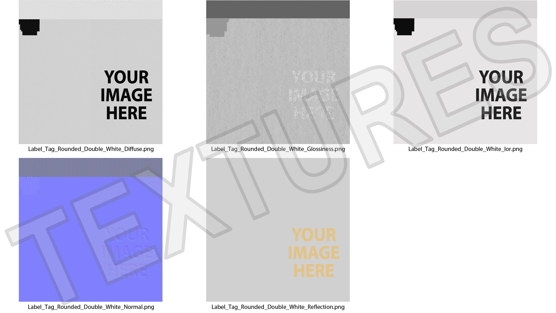 Label Tag Rounded Double 3D model