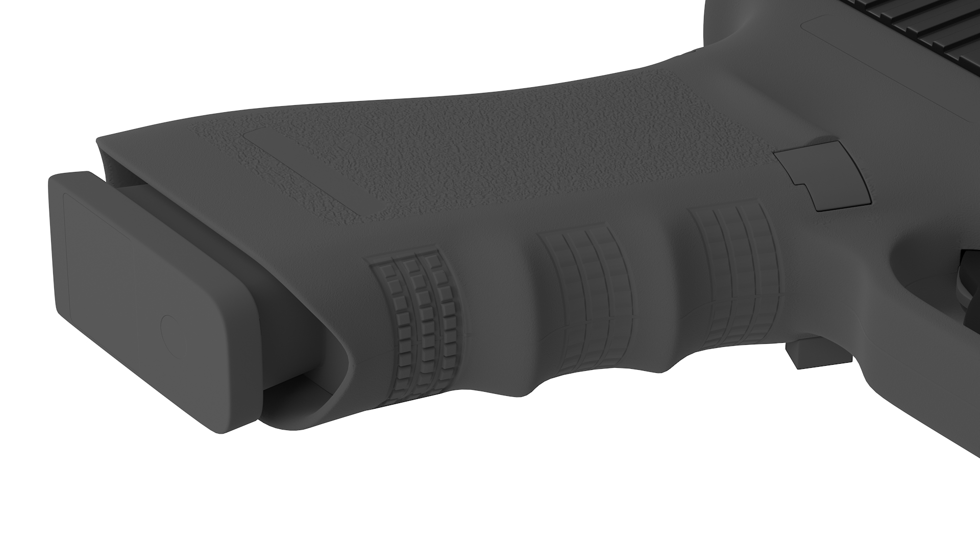 3D Handgun Black model