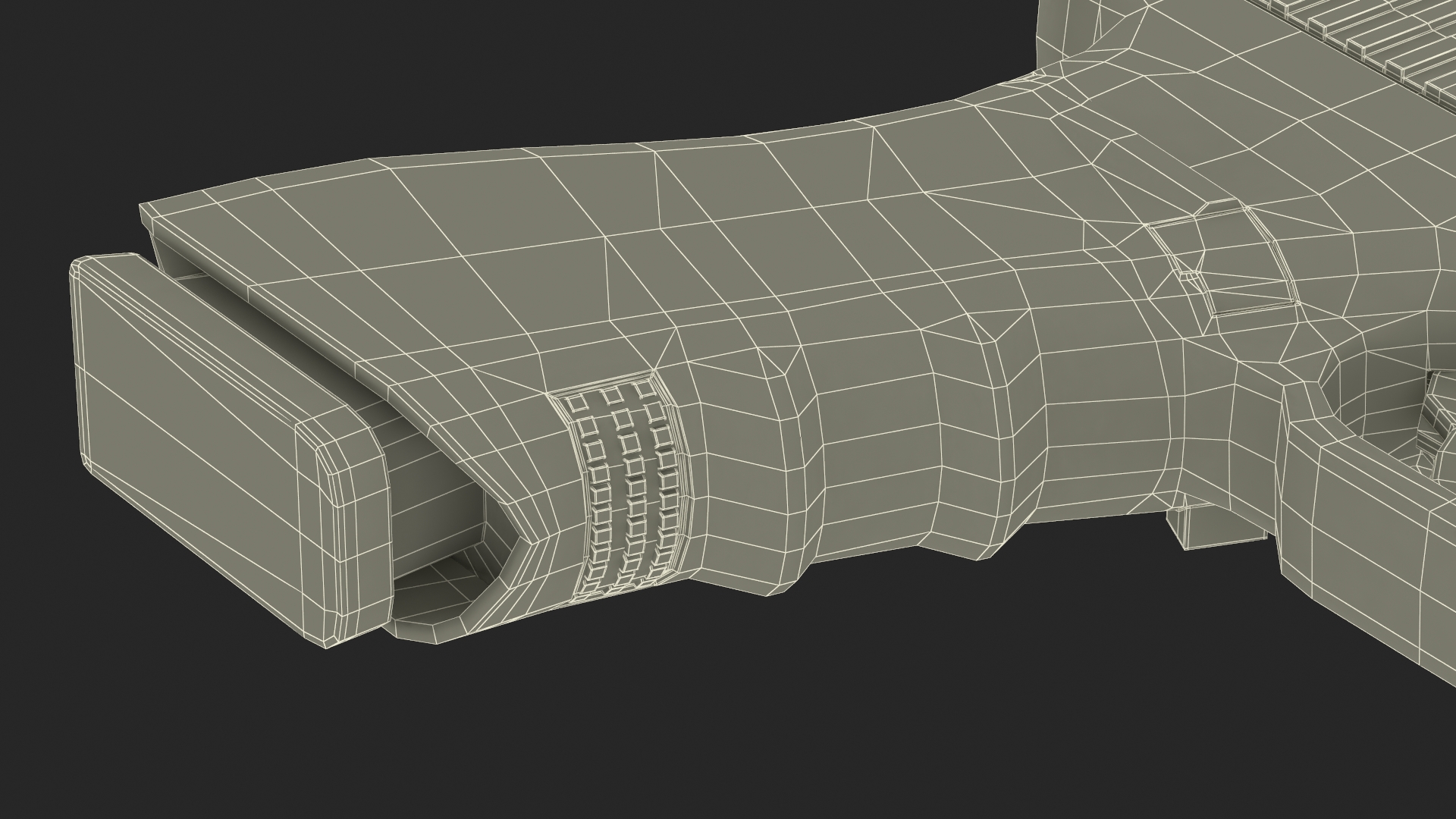 3D Handgun Black model