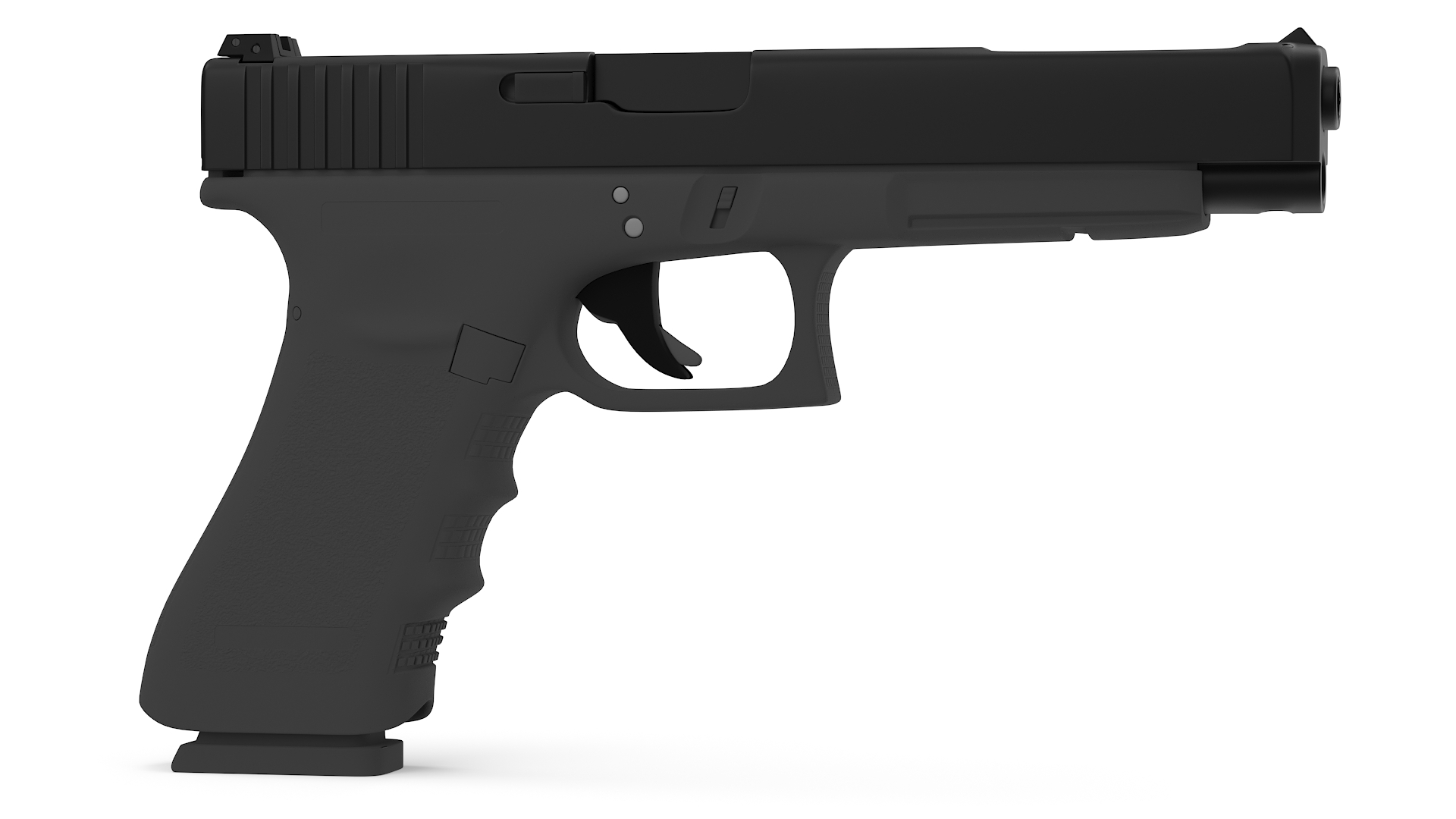 3D Handgun Black model