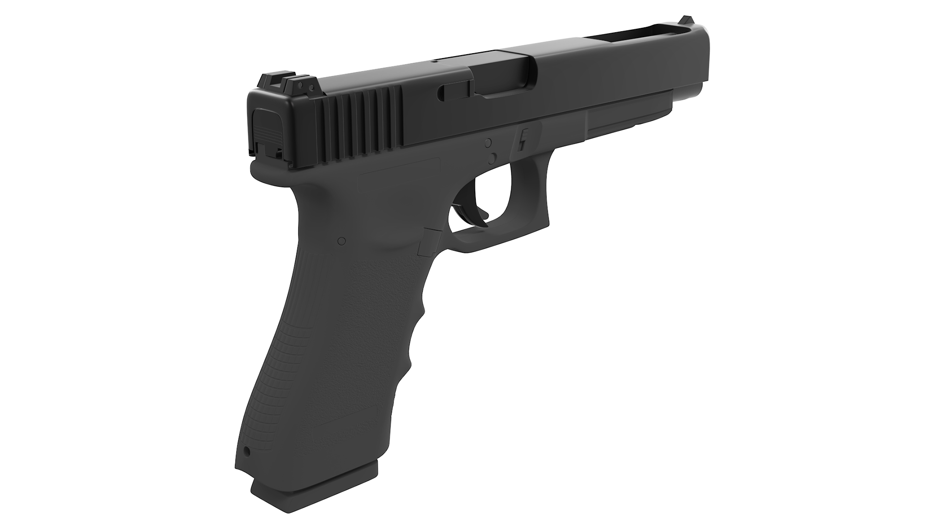3D Handgun Black model