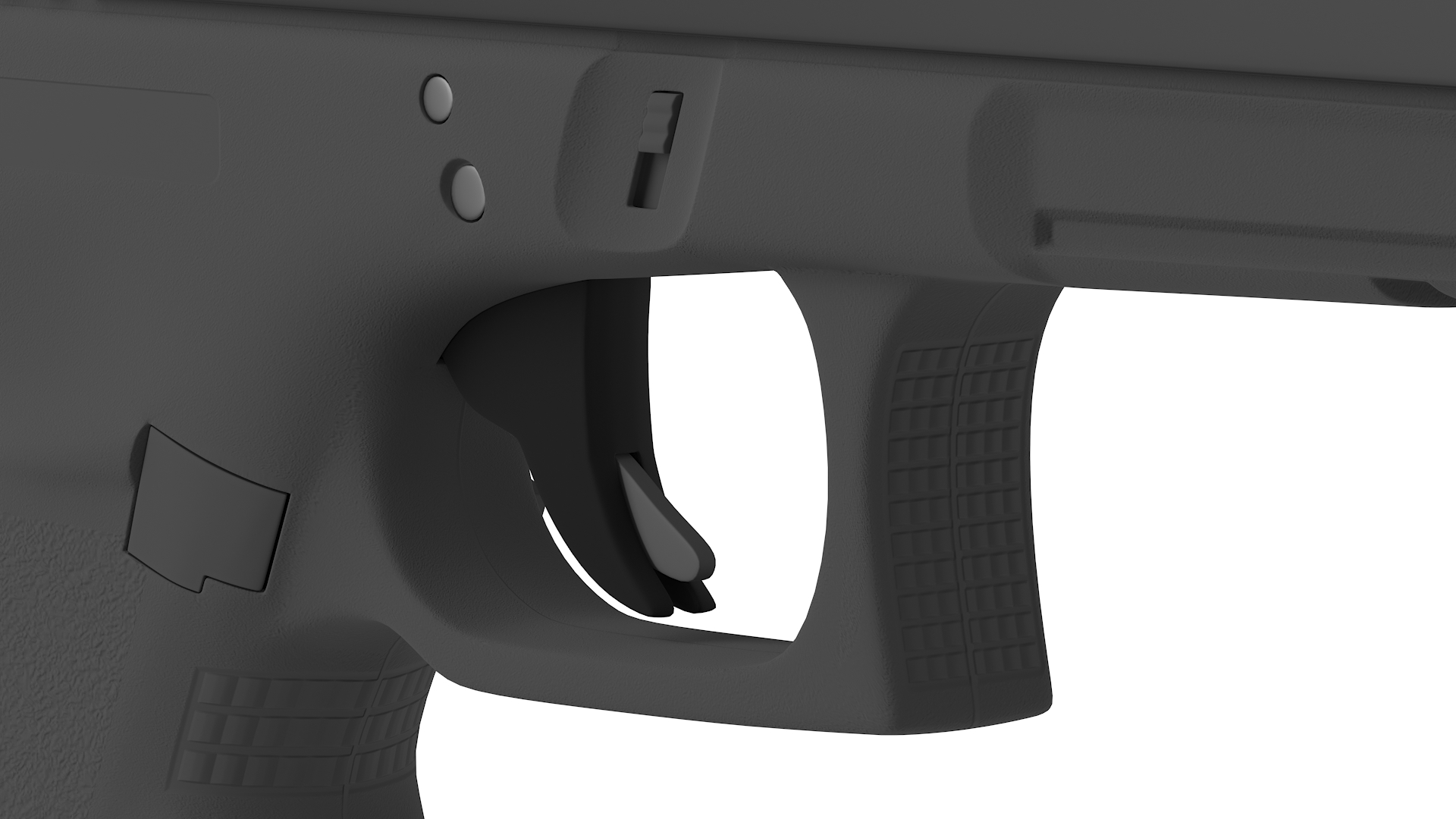 3D Handgun Black model