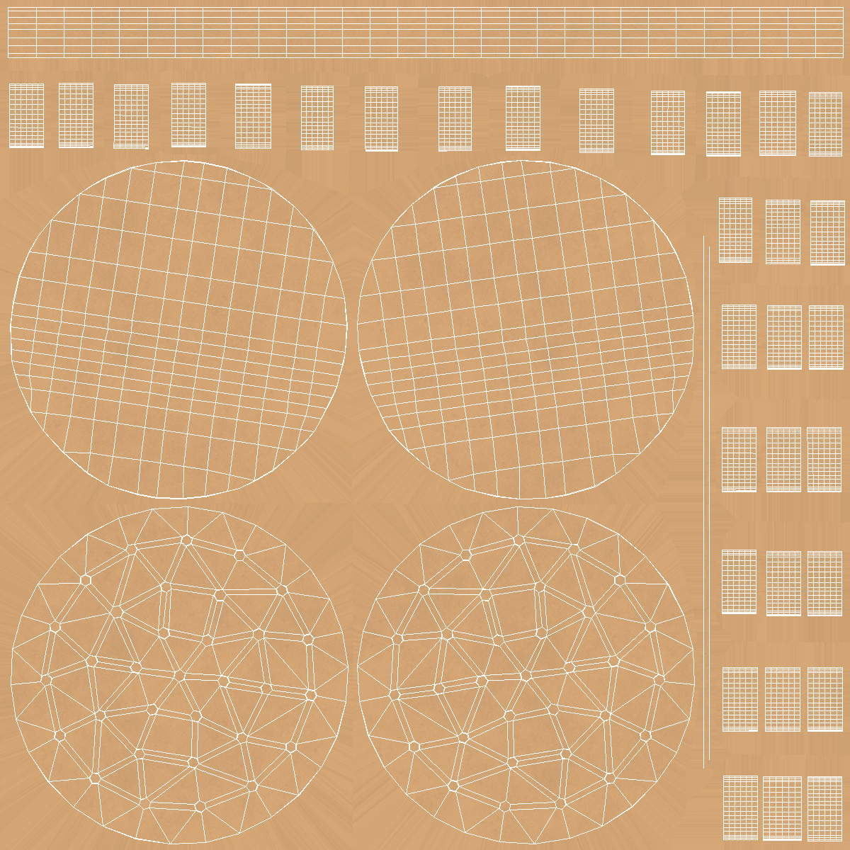 3D Stack of Round Fryer Parchment Paper