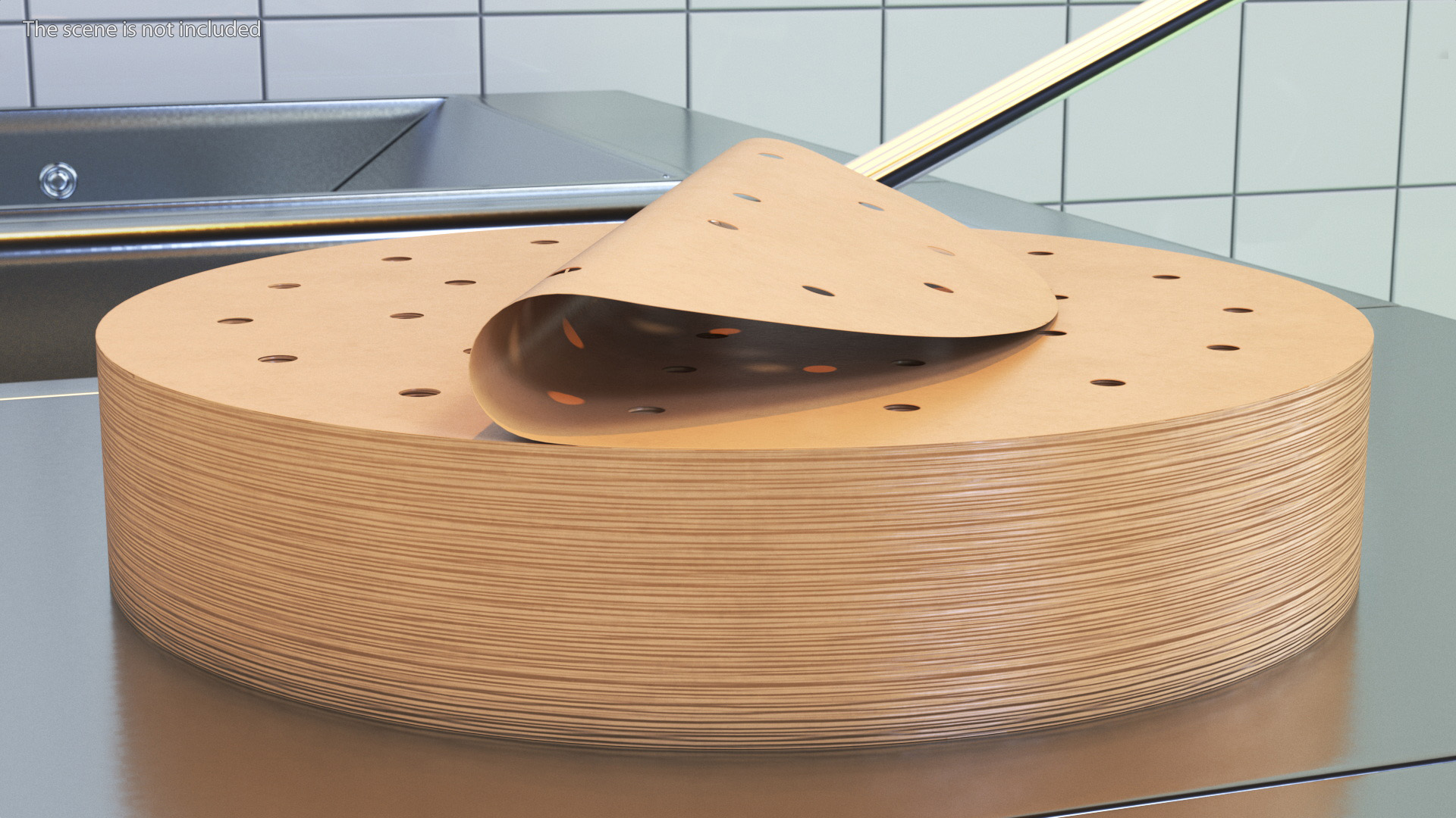 3D Stack of Round Fryer Parchment Paper