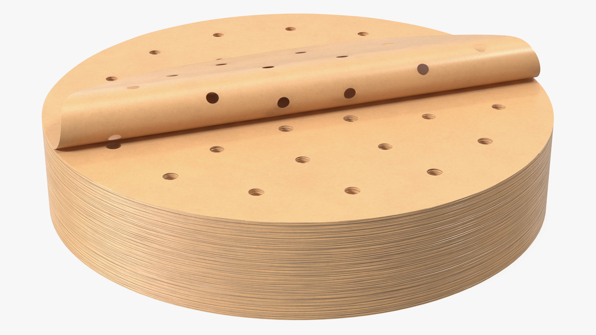 3D Stack of Round Fryer Parchment Paper