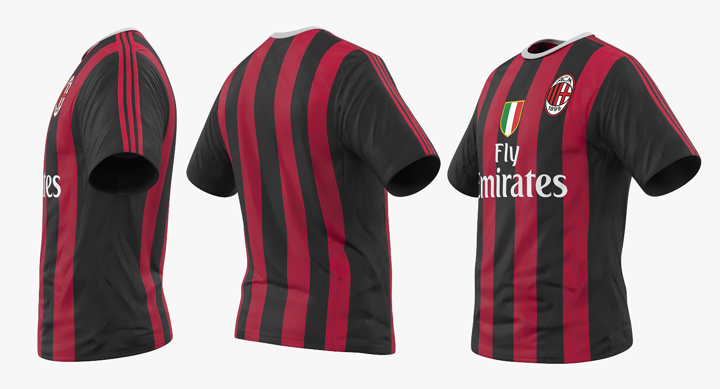 3D Soccer or Football Player Milan with Hair