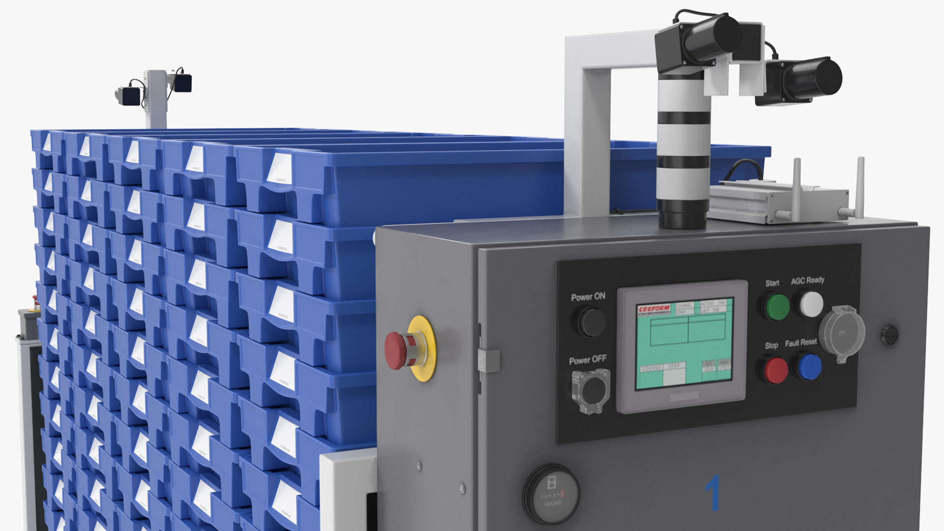 Industrial Mobile Robot with Storage Bins Blue - view 5